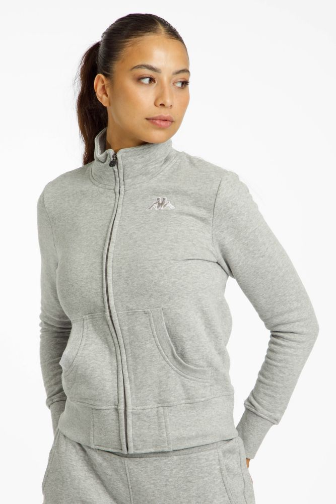 Kappa Logo Zoe Damen Trainingsjacke Grau, Damen, Größe: M