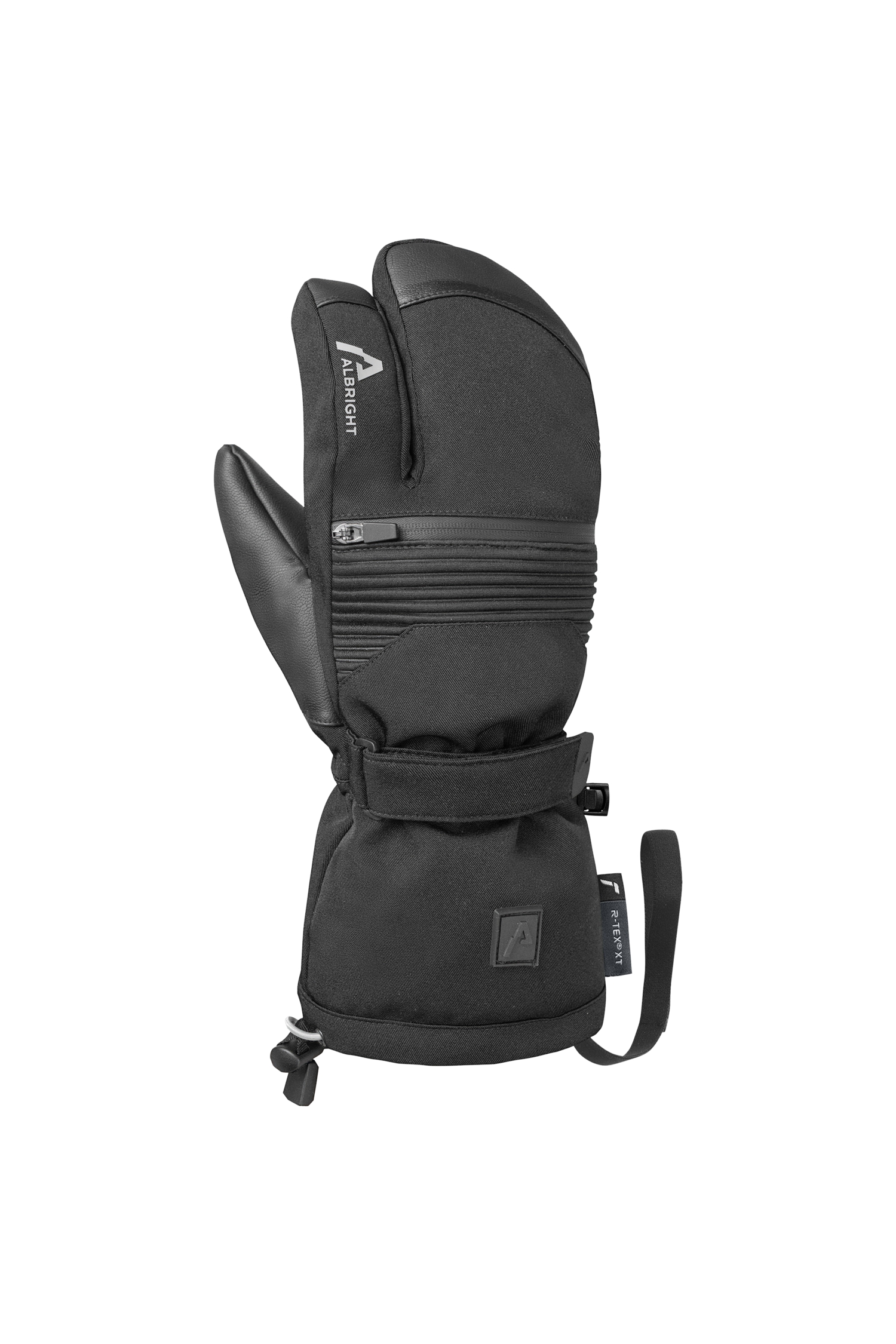 ALBRIGHT Zermatt Lobster Skihandschuh Schwarz, Herren, Größe: 10