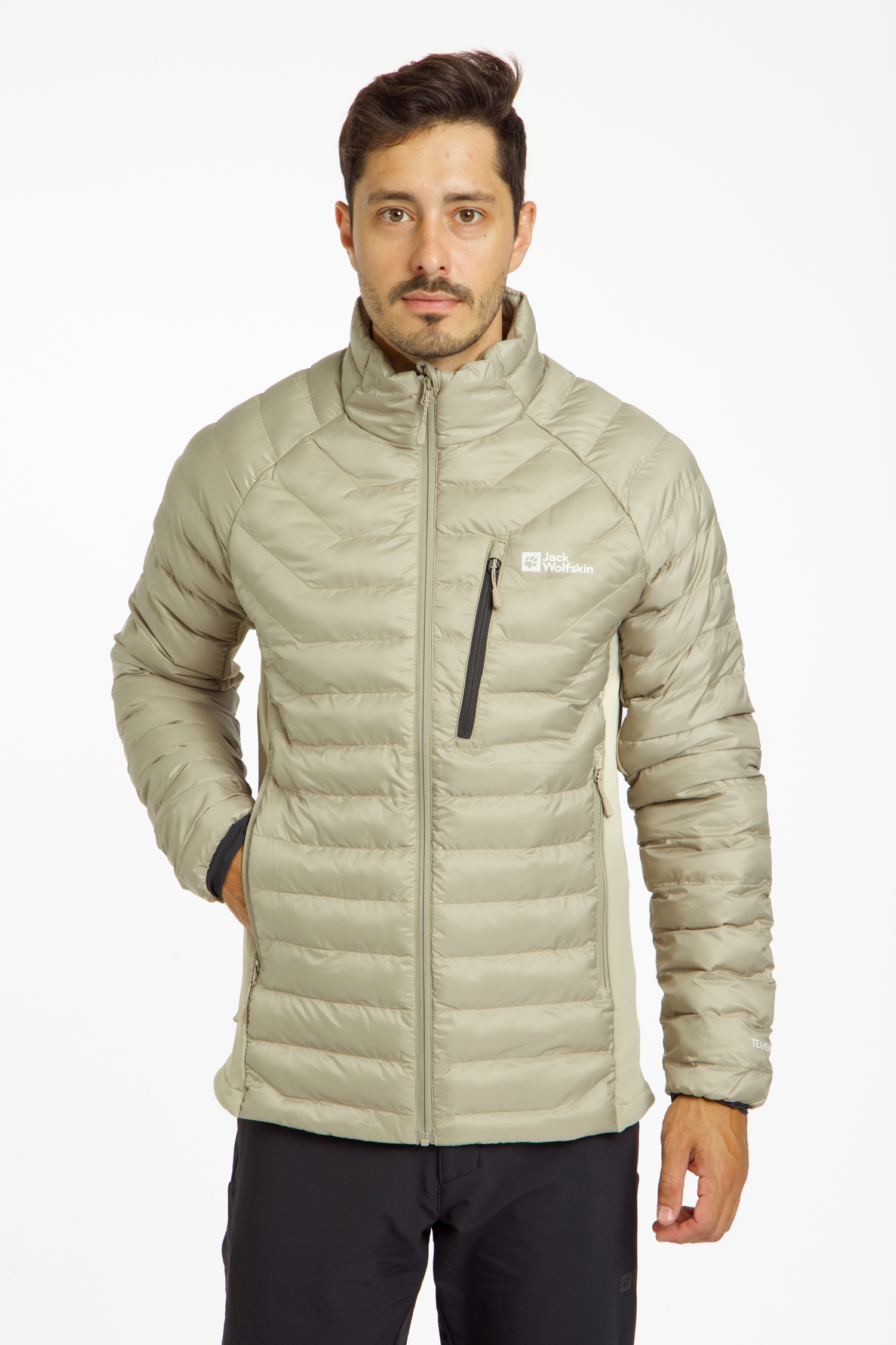 Image of Jack Wolfskin Routburn Pro Herren Steppjacke Beige, Herren, Größe: S