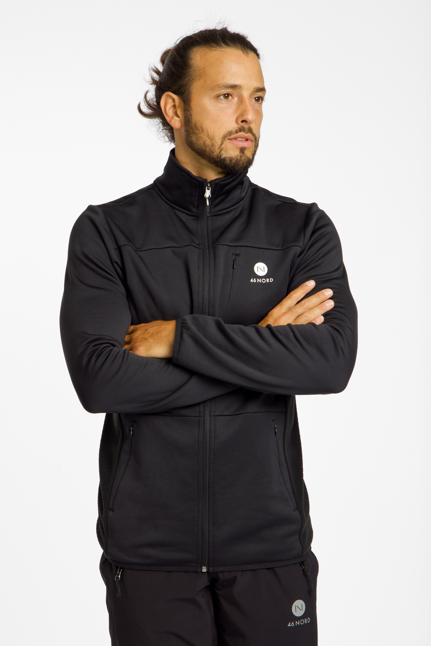 46 NORD Herren Midlayer Schwarz, Herren, Größe: XXL