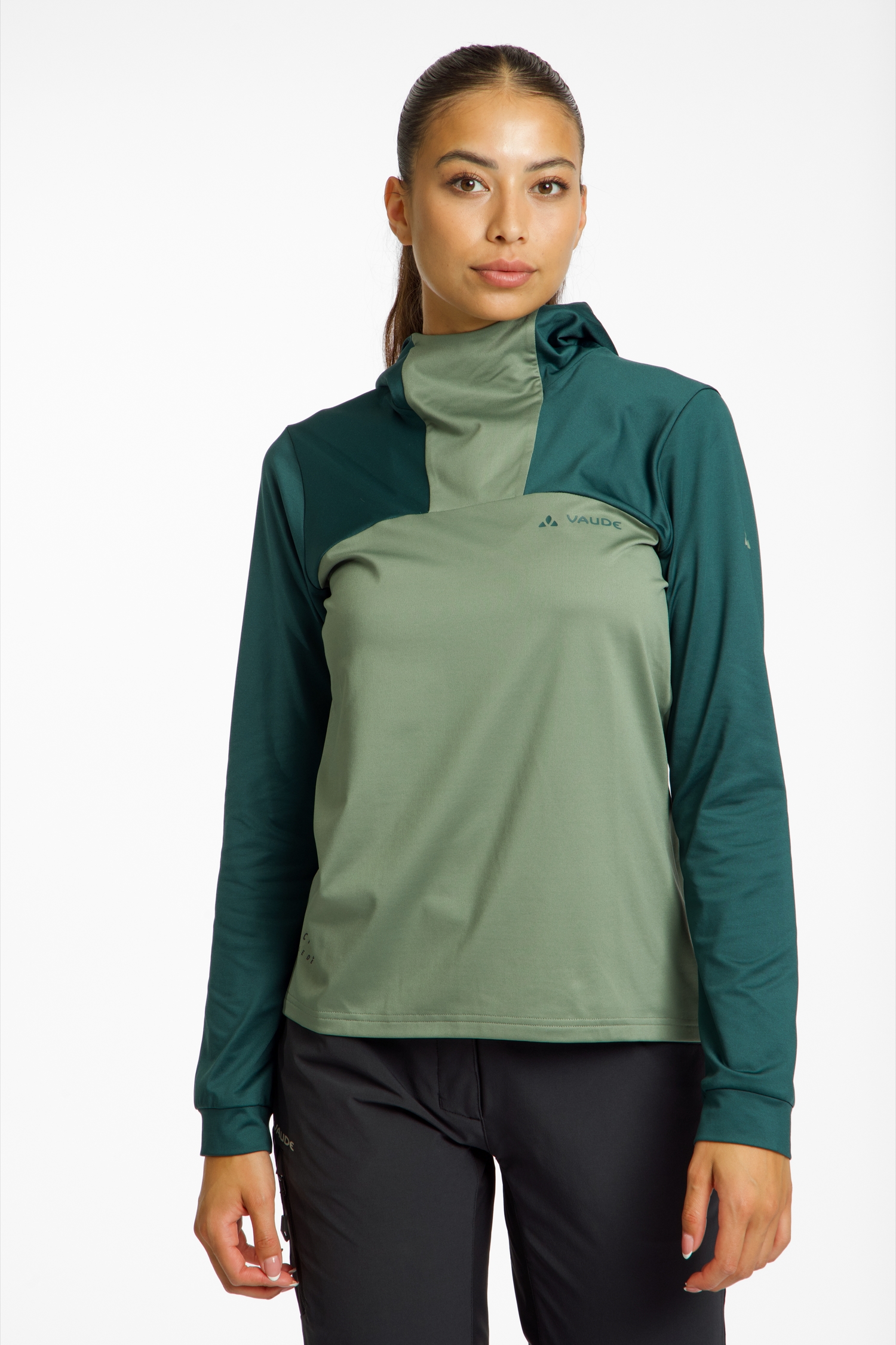 Image of VAUDE Qimsa Hoody Damen Biketrikot Grün, Damen, Größe: 42