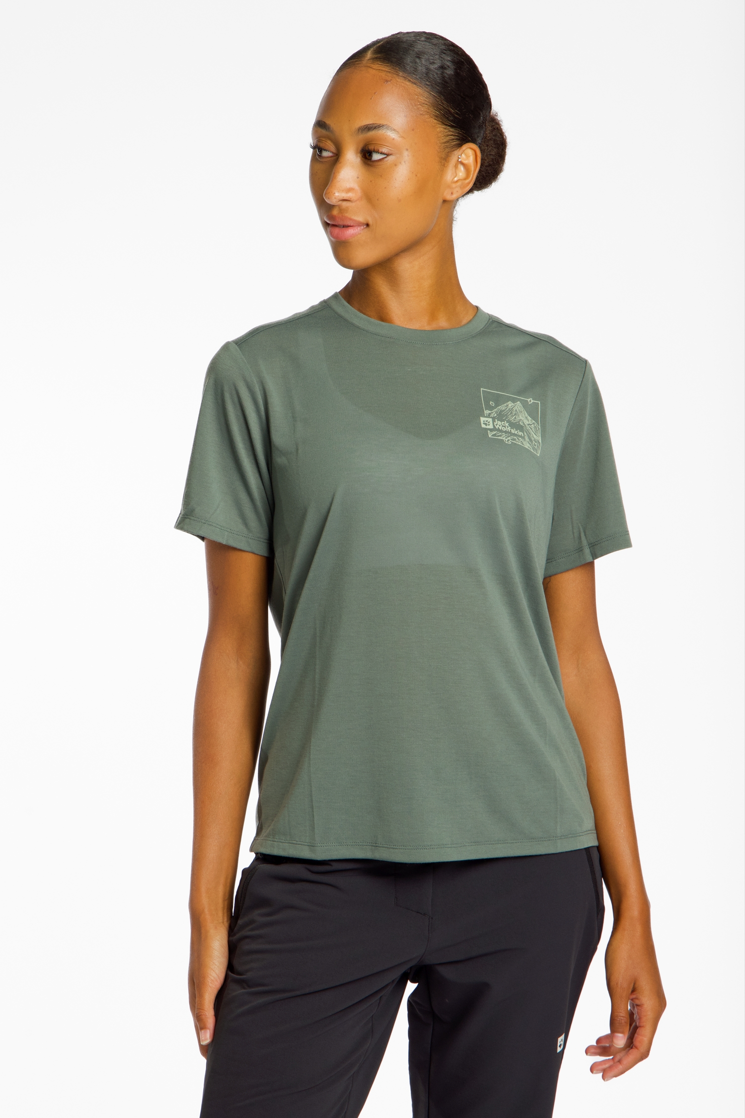 Jack Wolfskin Vonnan Damen T-Shirt Grün, Damen, Größe: XL