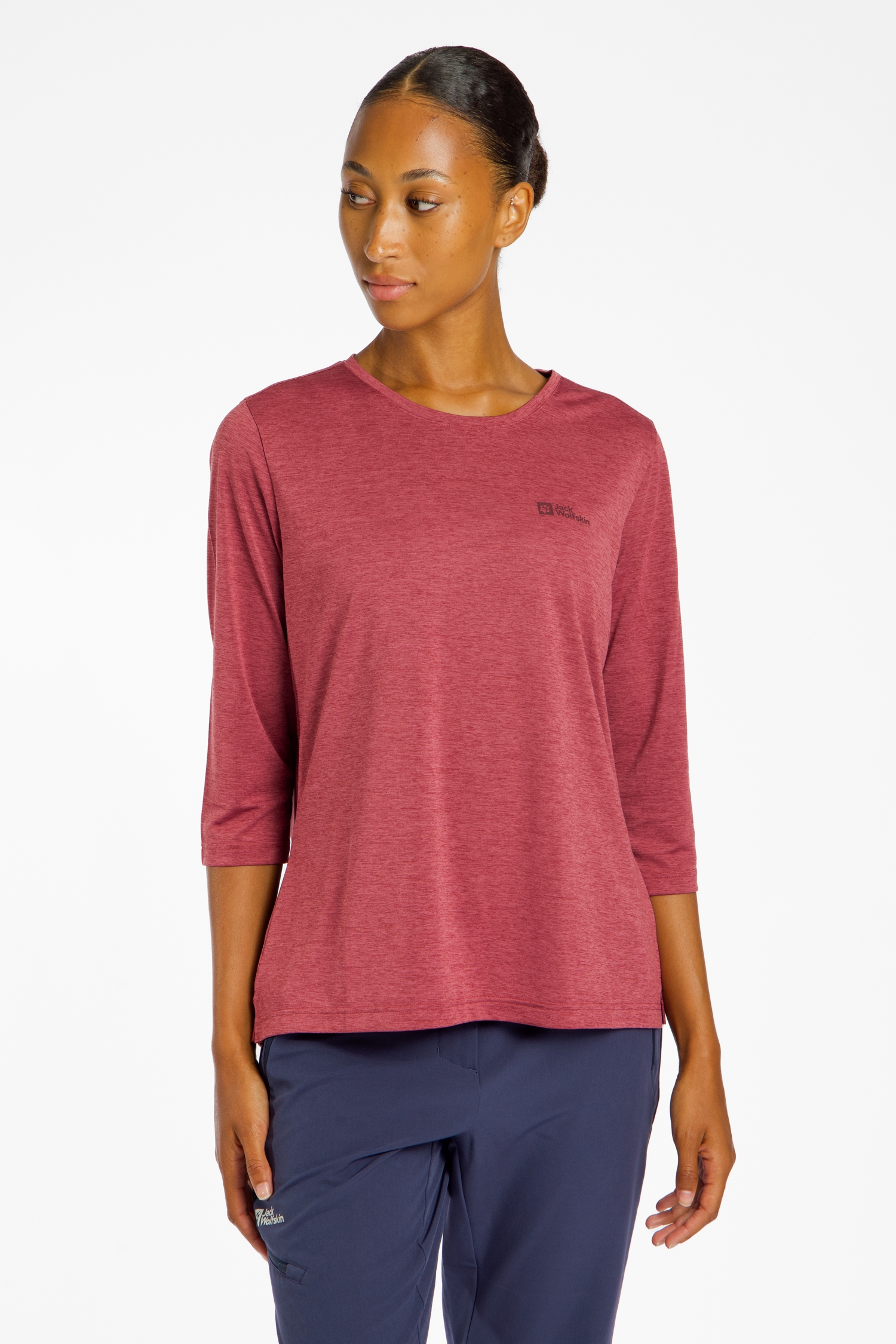 Image of Jack Wolfskin Crosstrail Damen 3/4 Sleeve Lila, Damen, Größe: L