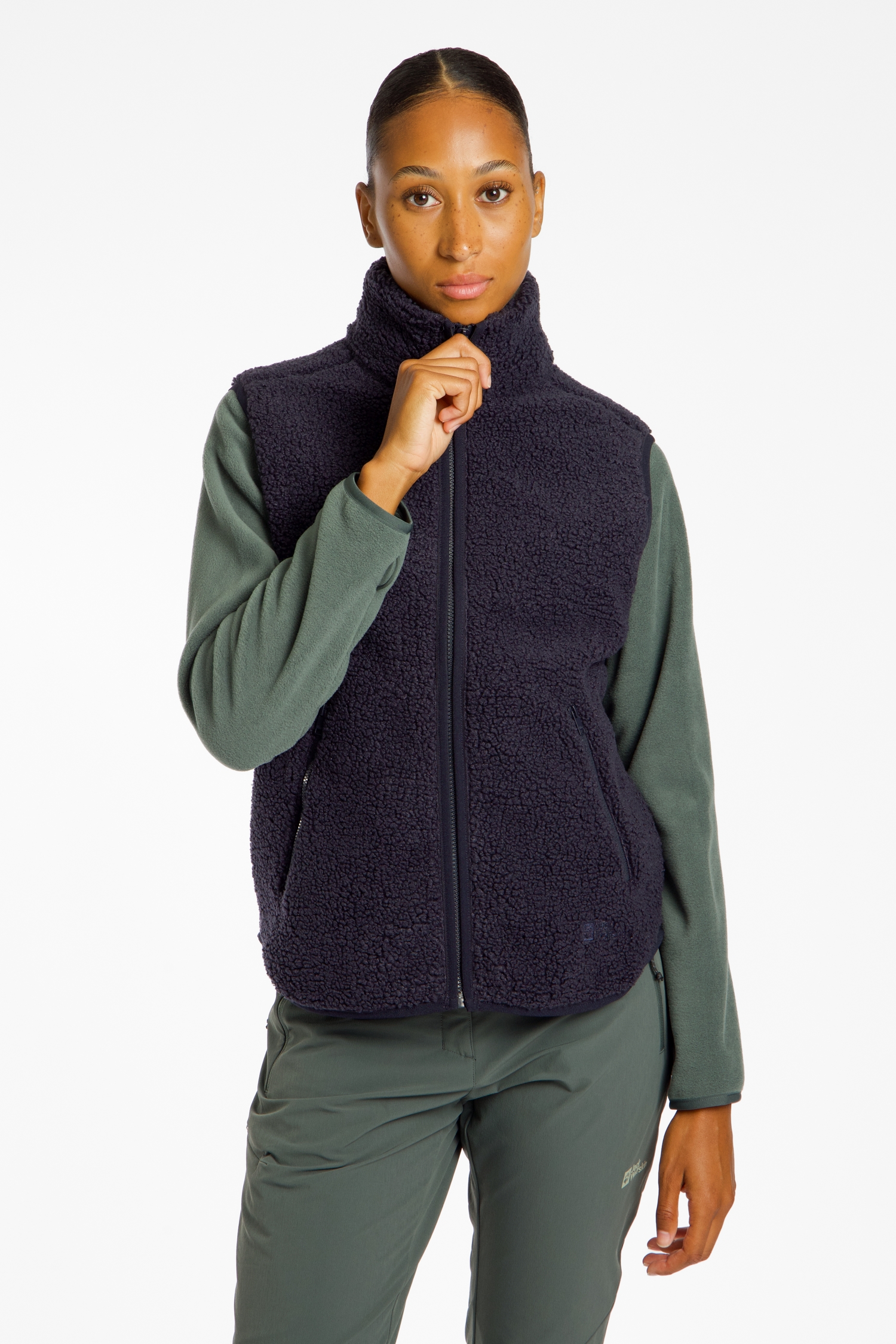 Image of Jack Wolfskin High Curl Damen Gilet Blau, Damen, Größe: M