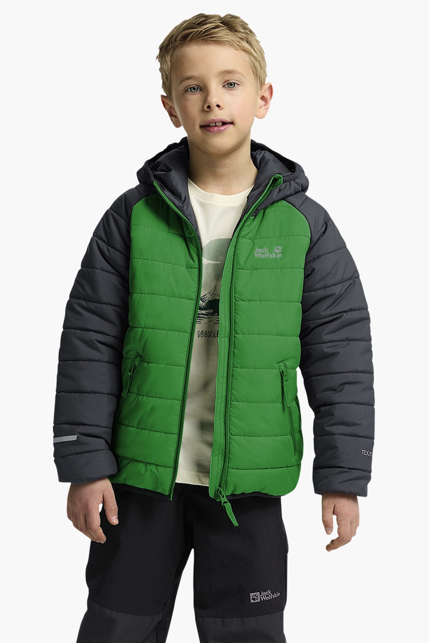 Jack Wolfskin Zenon Kinder Steppjacke Grün, , Größe: 116