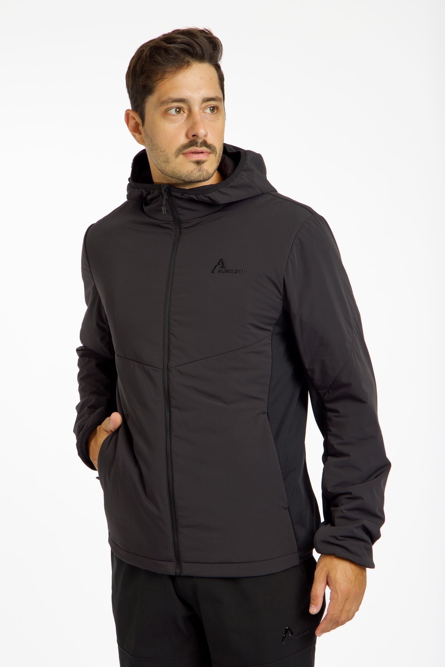 Image of ALBRIGHT Pizol Herren Midlayer Schwarz, Herren, Größe: S