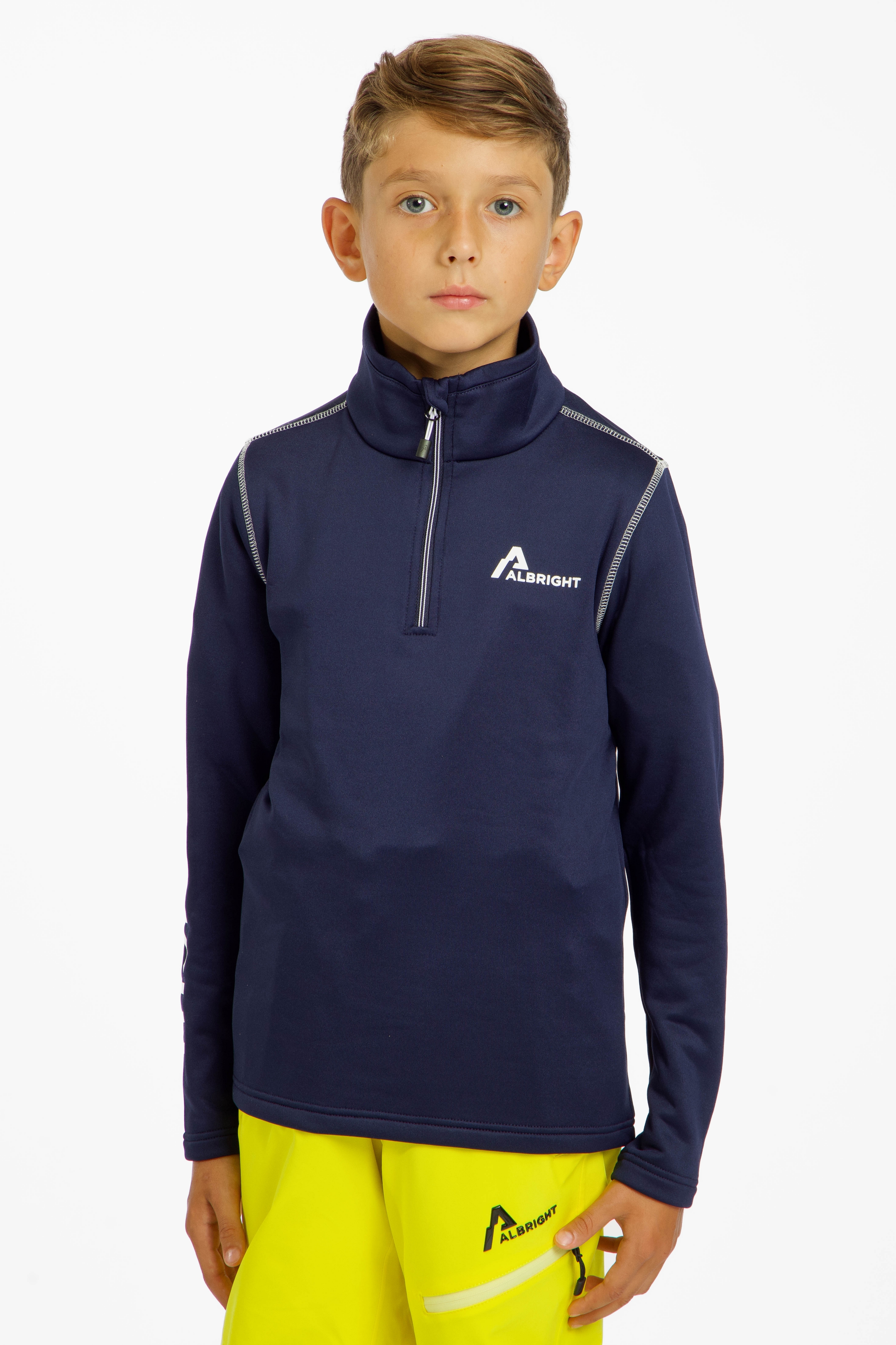 ALBRIGHT Lenzerheide Kinder Midlayer Blau, , Größe: 116