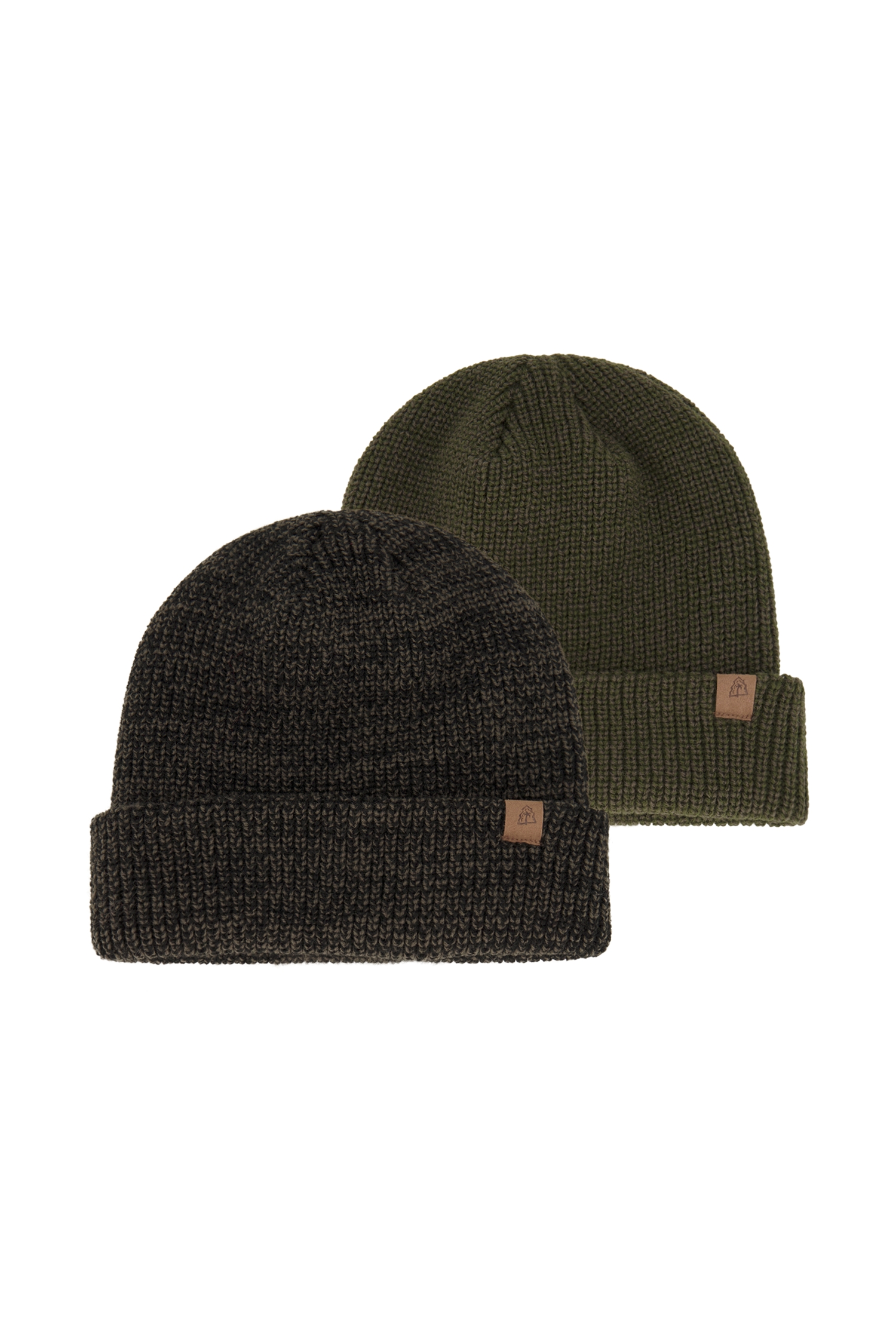 Image of BEACH MOUNTAIN 2-Pack Mützen Schwarz, Herren, Größe: ONE SIZE
