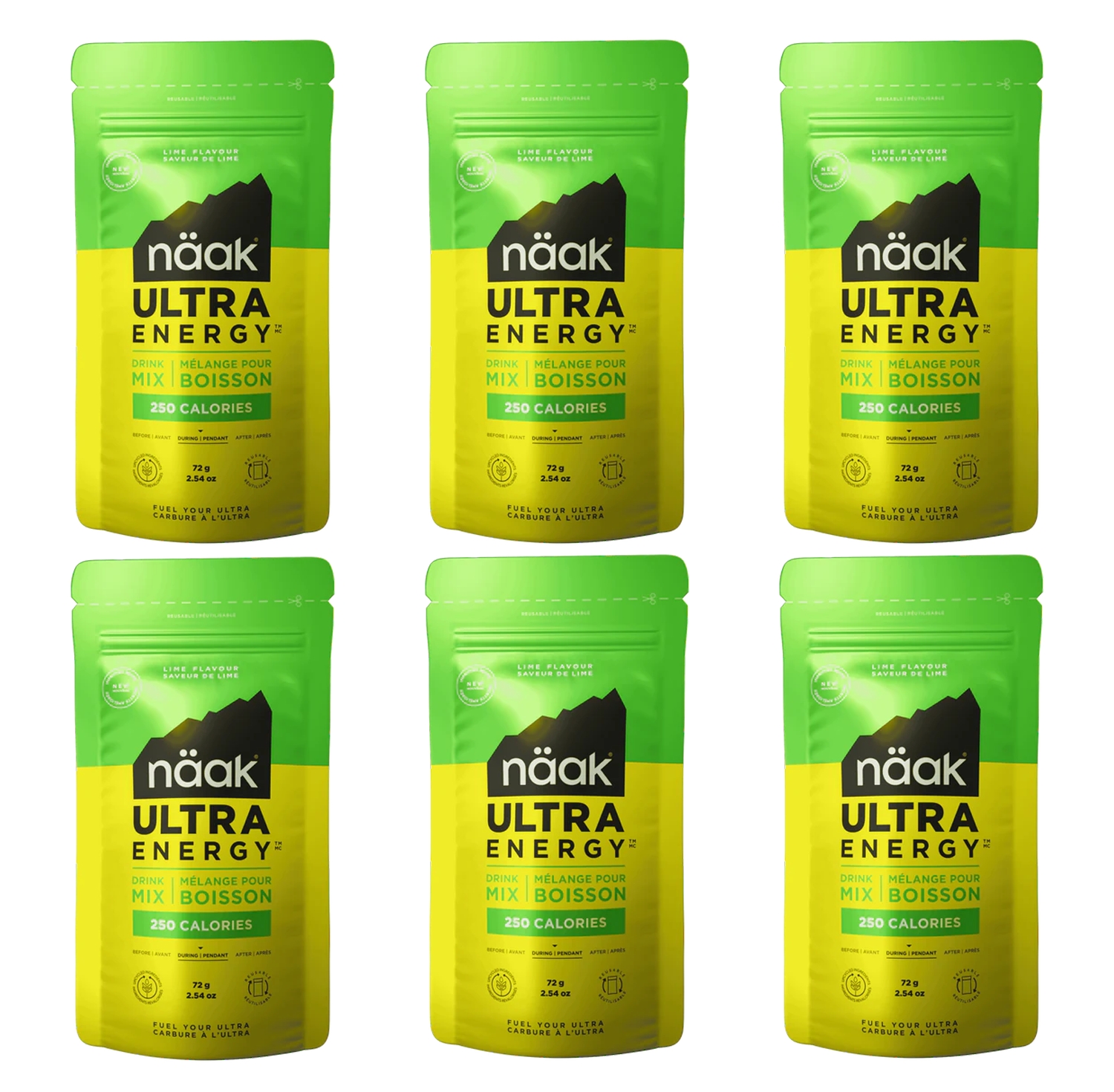 Image of näak Ultra Energy™ Lime 6 x 72 g Getränkepulver Grün, Herren, Größe: 0