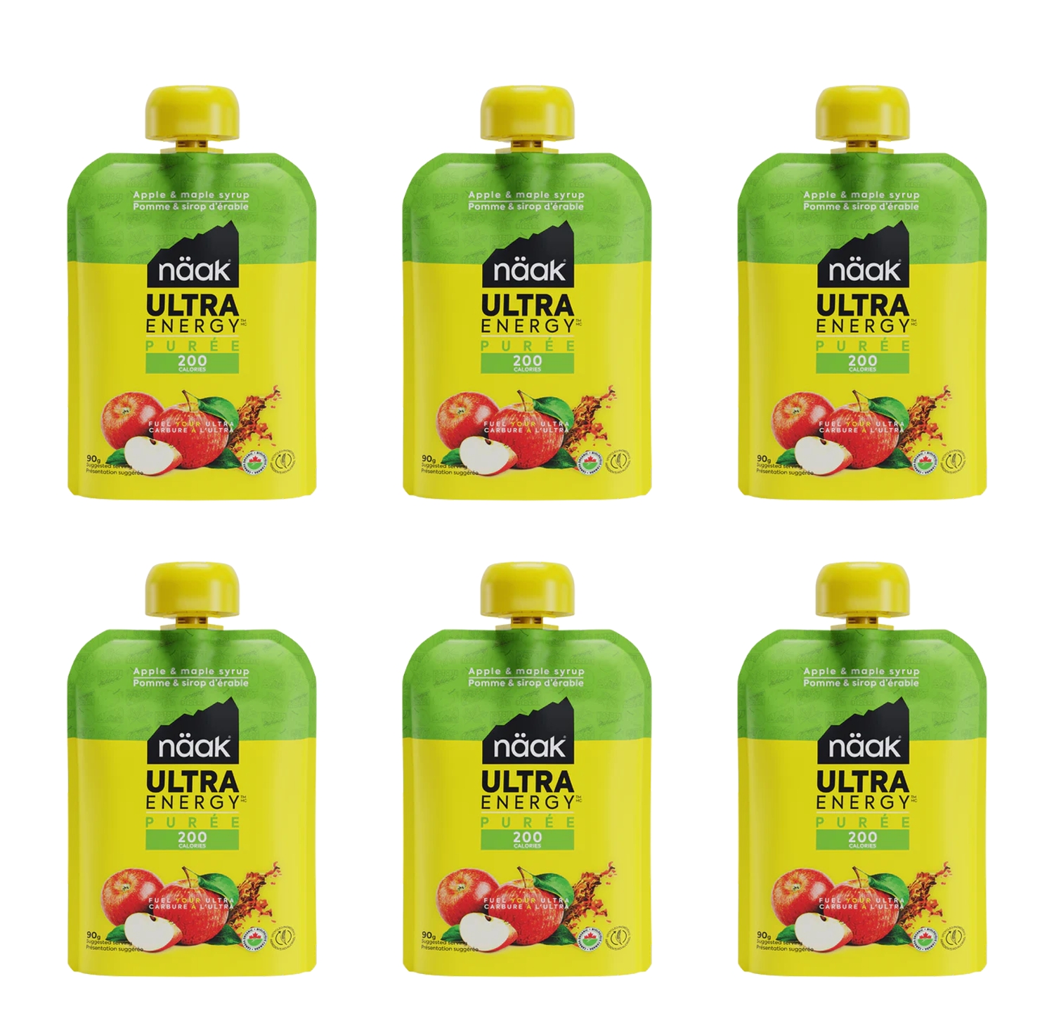 Image of näak Ultra Energy™ Apple & Maple Syrup 6 x 90 g Smoothie Gel Grün, Herren, Größe: 0