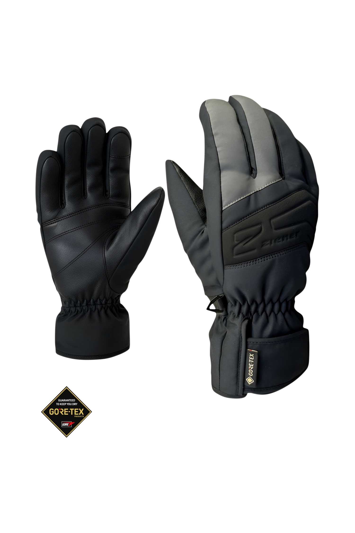 Image of ziener ODILO-Z Gore-Tex® Herren Skihandschuh Schwarz, Herren, Größe: L