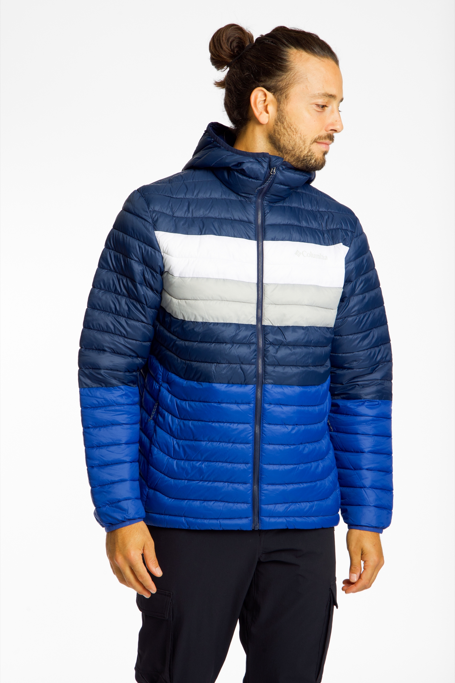 Columbia Powder Pass™ Hooded Herren Outdoorjacke Blau, Herren, Größe: L