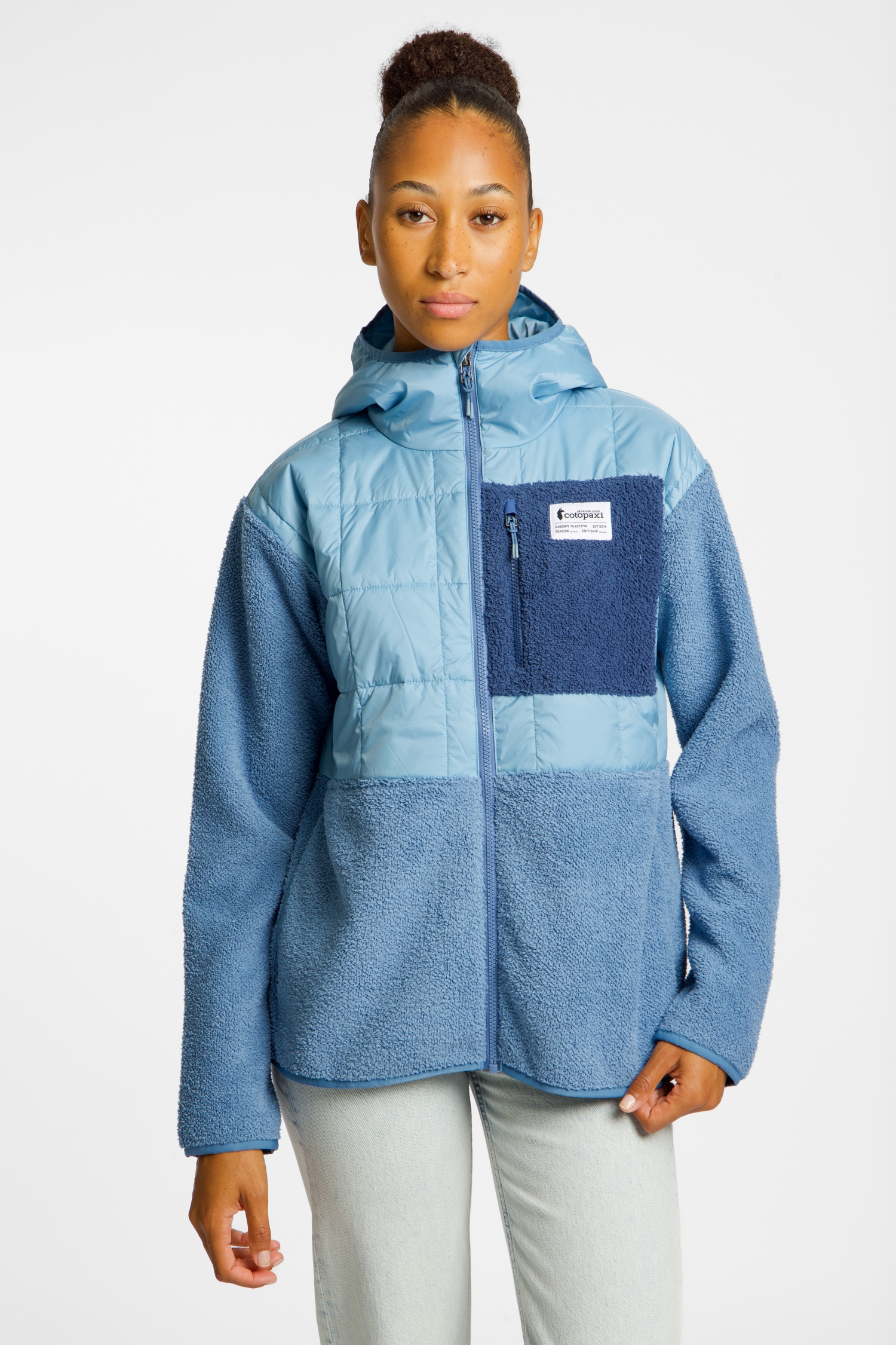 Image of Cotopaxi Trico Hybrid Hooded Damen Midlayer Blau, Damen, Größe: L