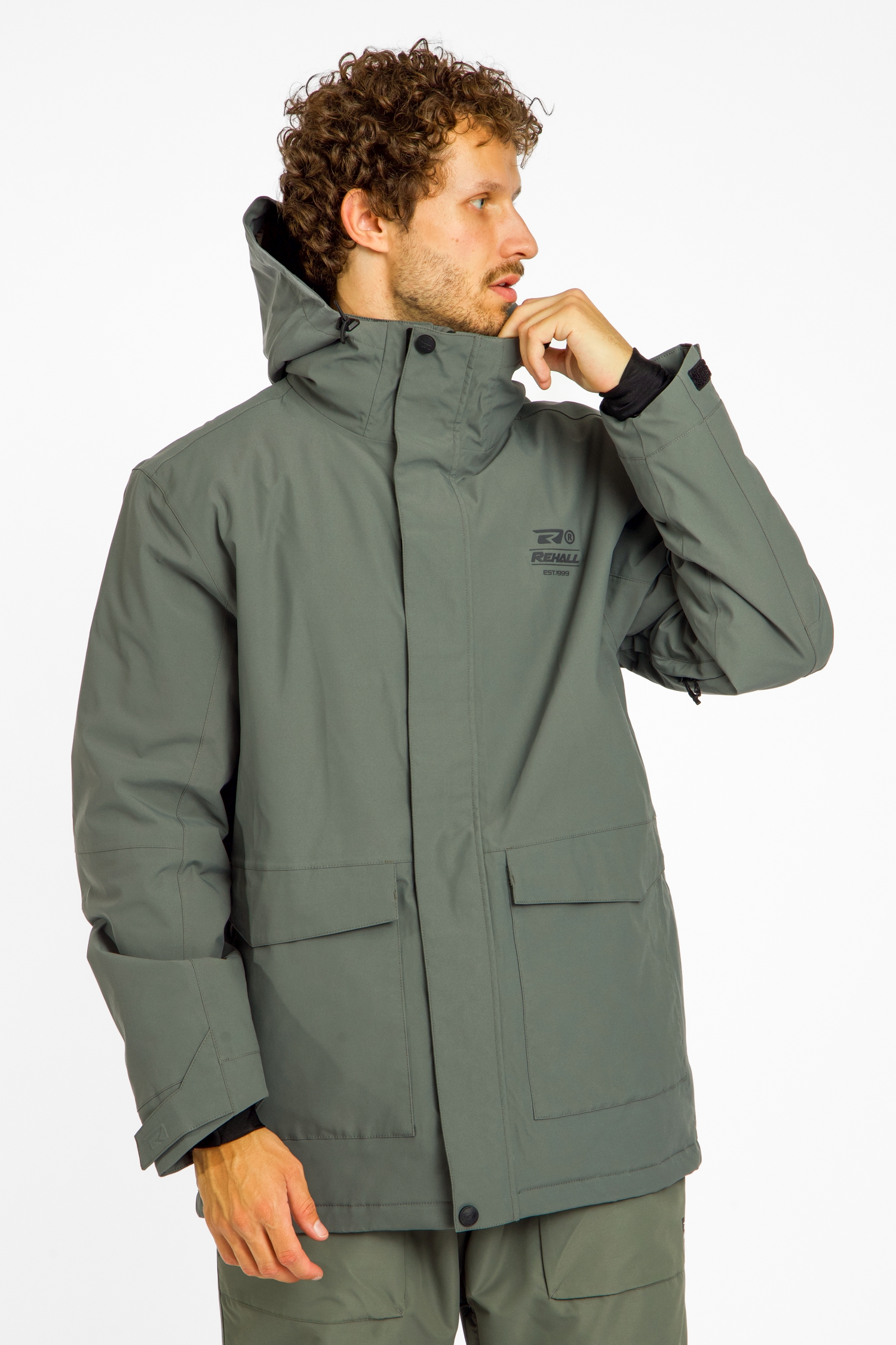 Rehall WAKE-R Herren Ski-/Snowboardjacke Grau, Herren, Größe: S