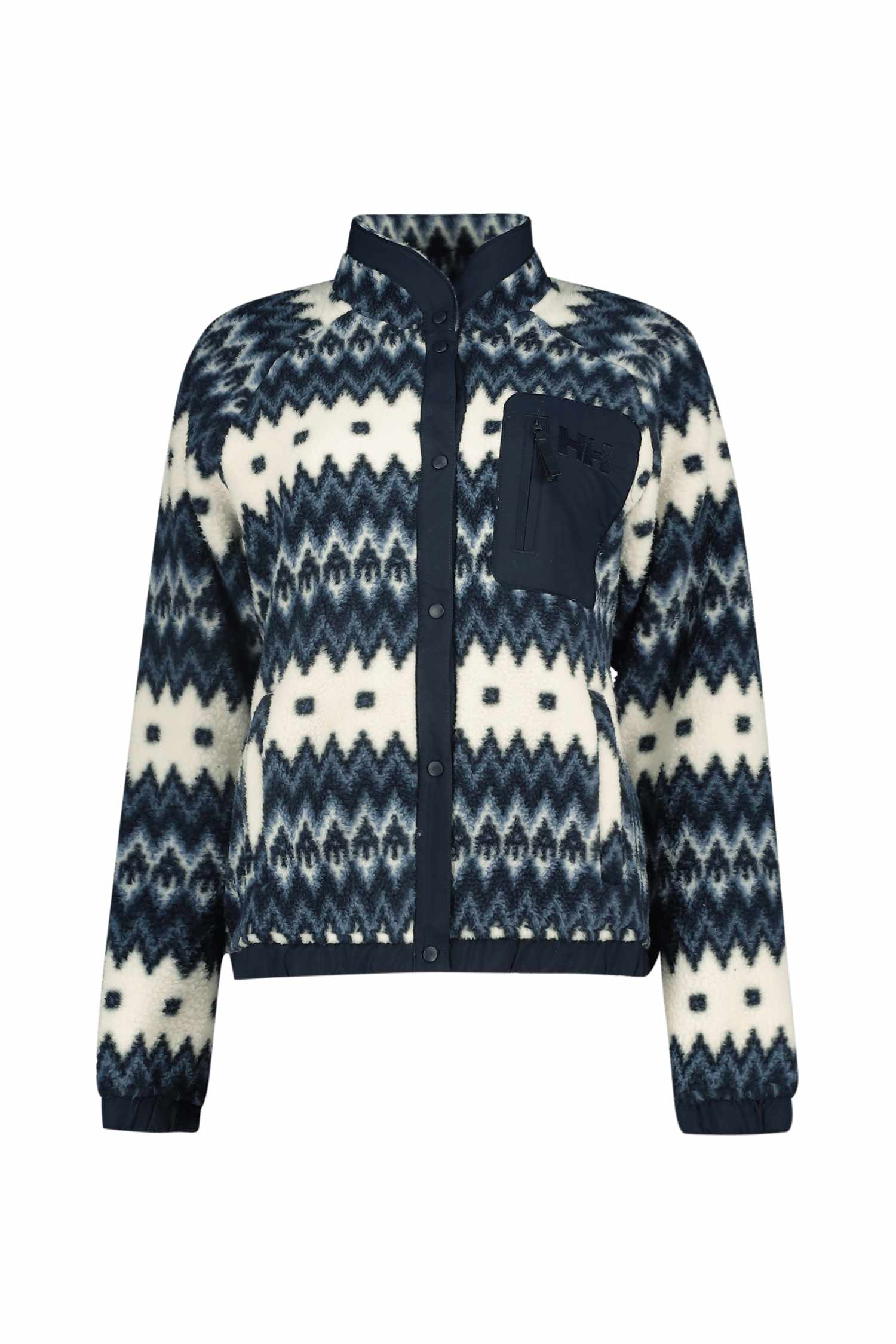 Helly Hansen Imperial Printed Pile Snap Damen Midlayer Blau, Damen, Größe: L
