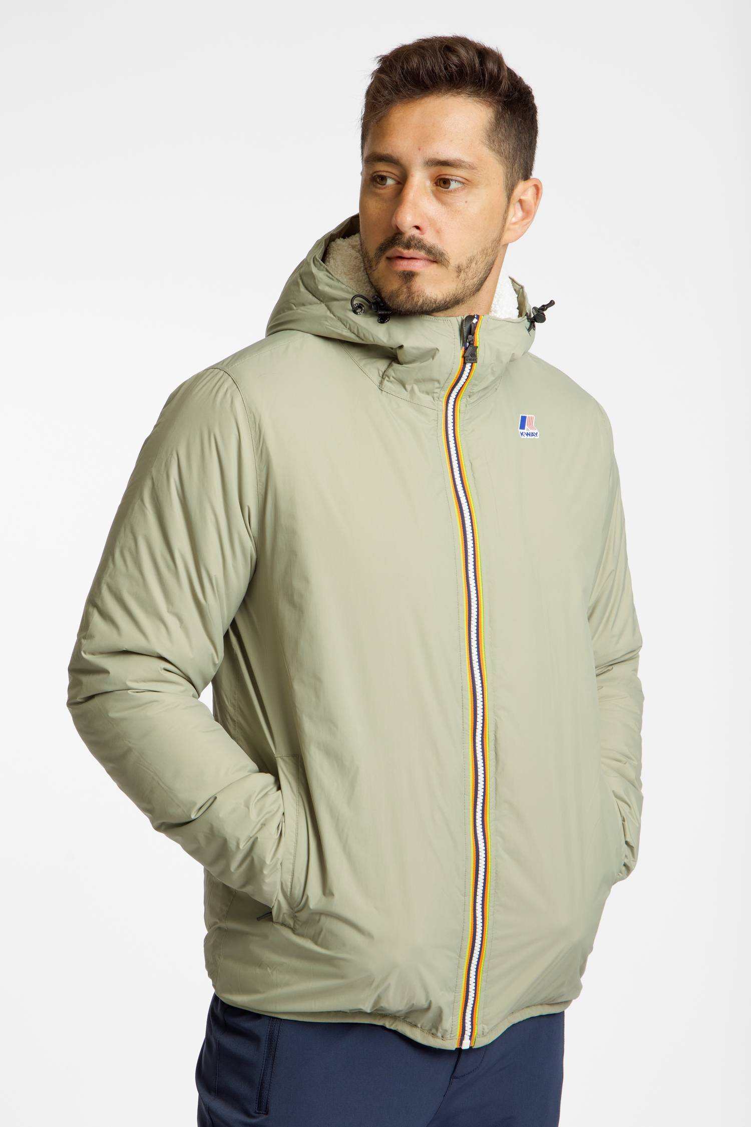 Image of K-Way Le Vrai 4.0 Claude Orsetto Herren Outdoorjacke Beige, Herren, Größe: L