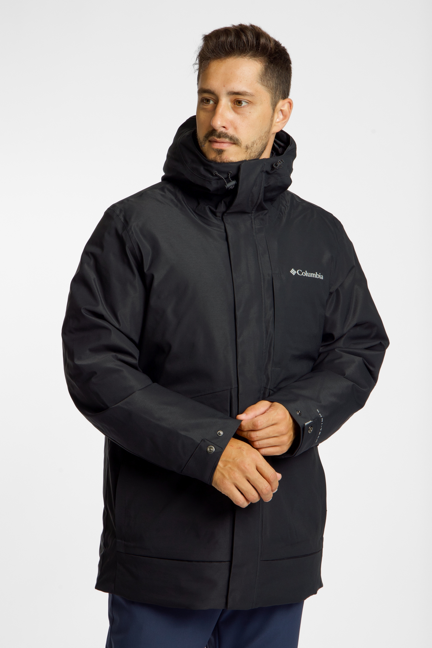 Image of Columbia Street Heights™ Herren Daunejacke Schwarz, Herren, Größe: L
