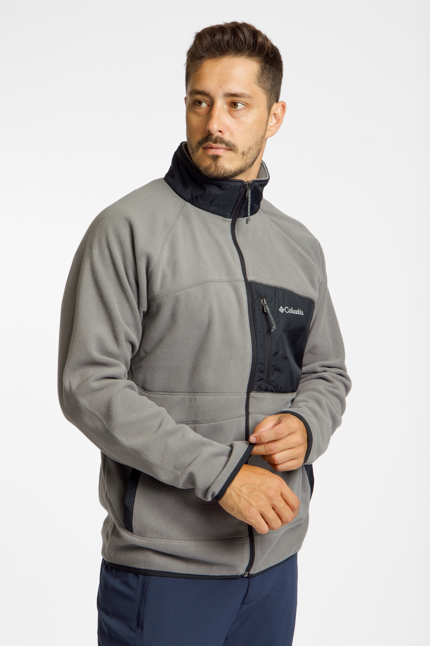 Image of Columbia Fast Trek™ Overlay Fleece Herren Midlayer Grau, Herren, Größe: L