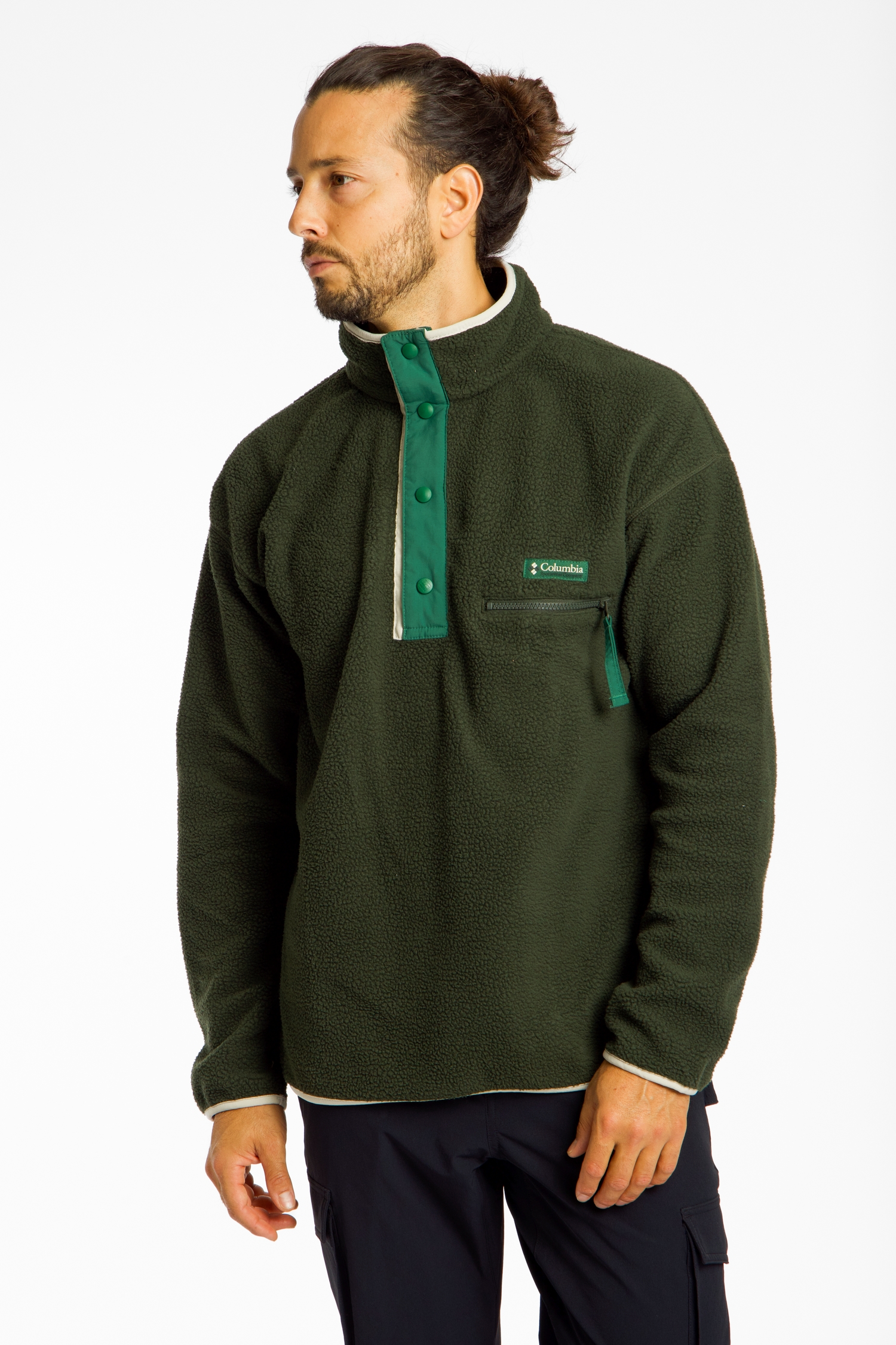 Image of Columbia Helvetia™ II Half Snap Herren Midlayer Grün, Herren, Größe: S