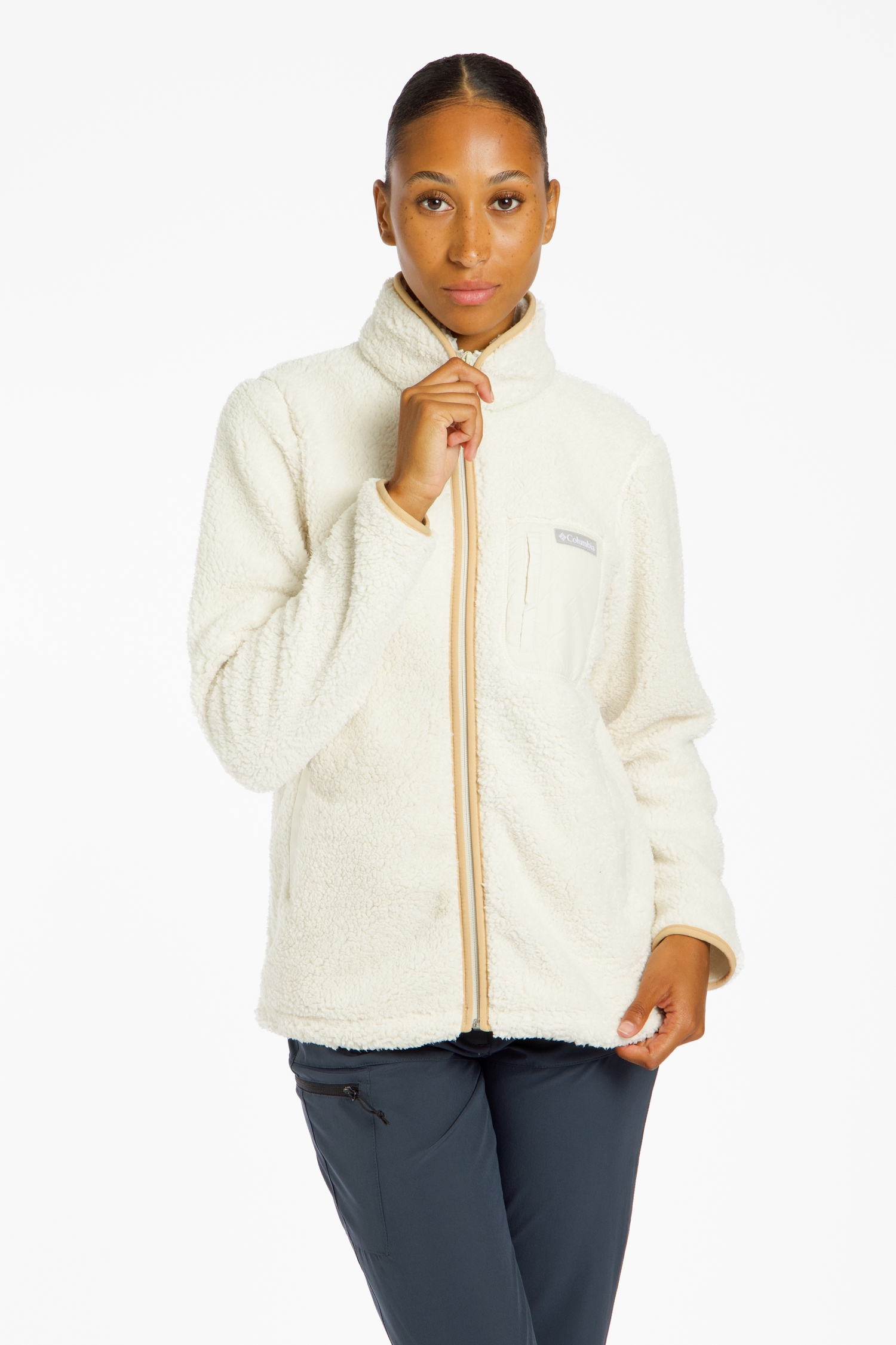 Image of Columbia West Bend™ Full Zip II Damen Midlayer Weiss, Damen, Größe: L