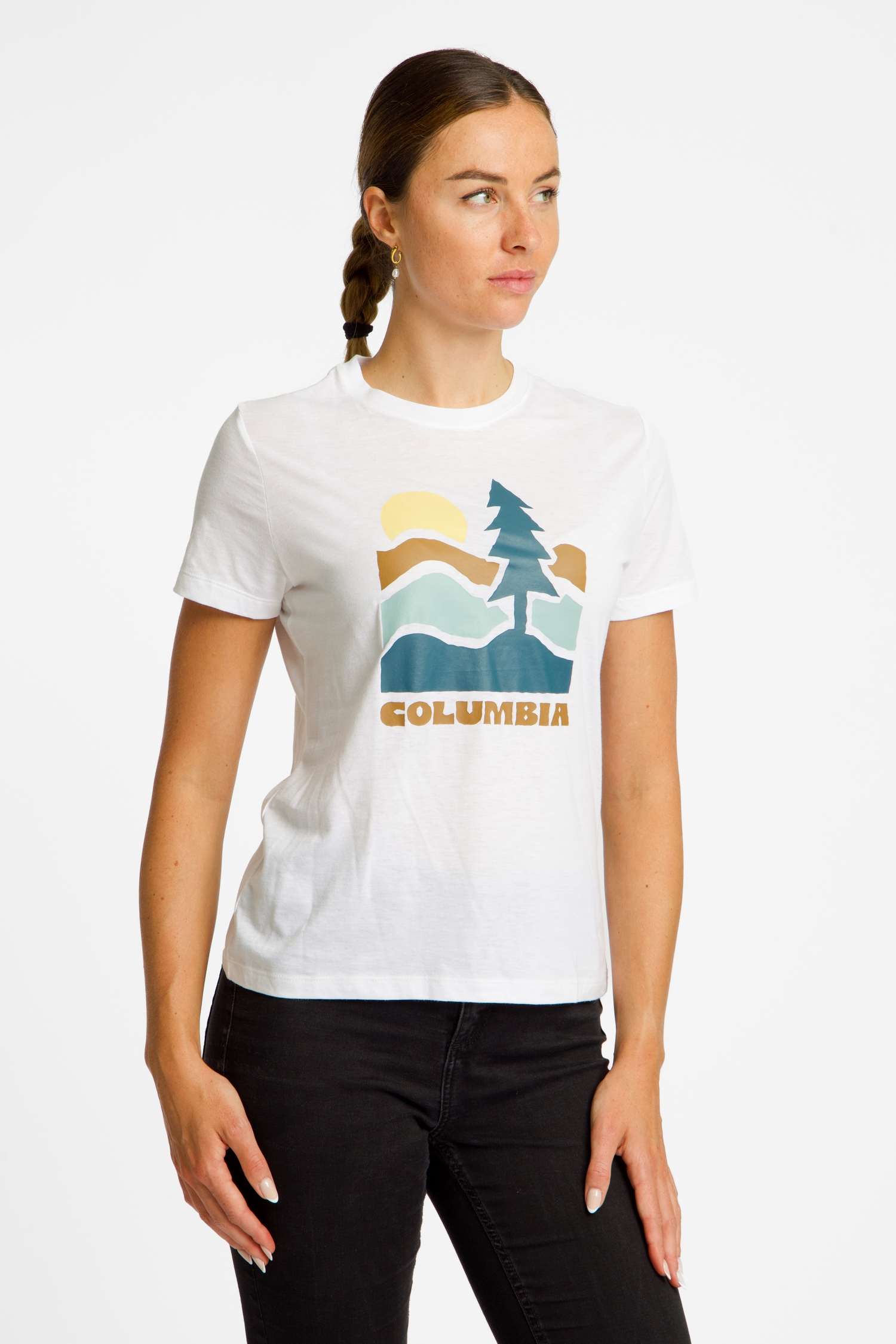 Image of Columbia Ruby Springs™ Graphic Damen T-Shirt Weiss, Damen, Größe: L