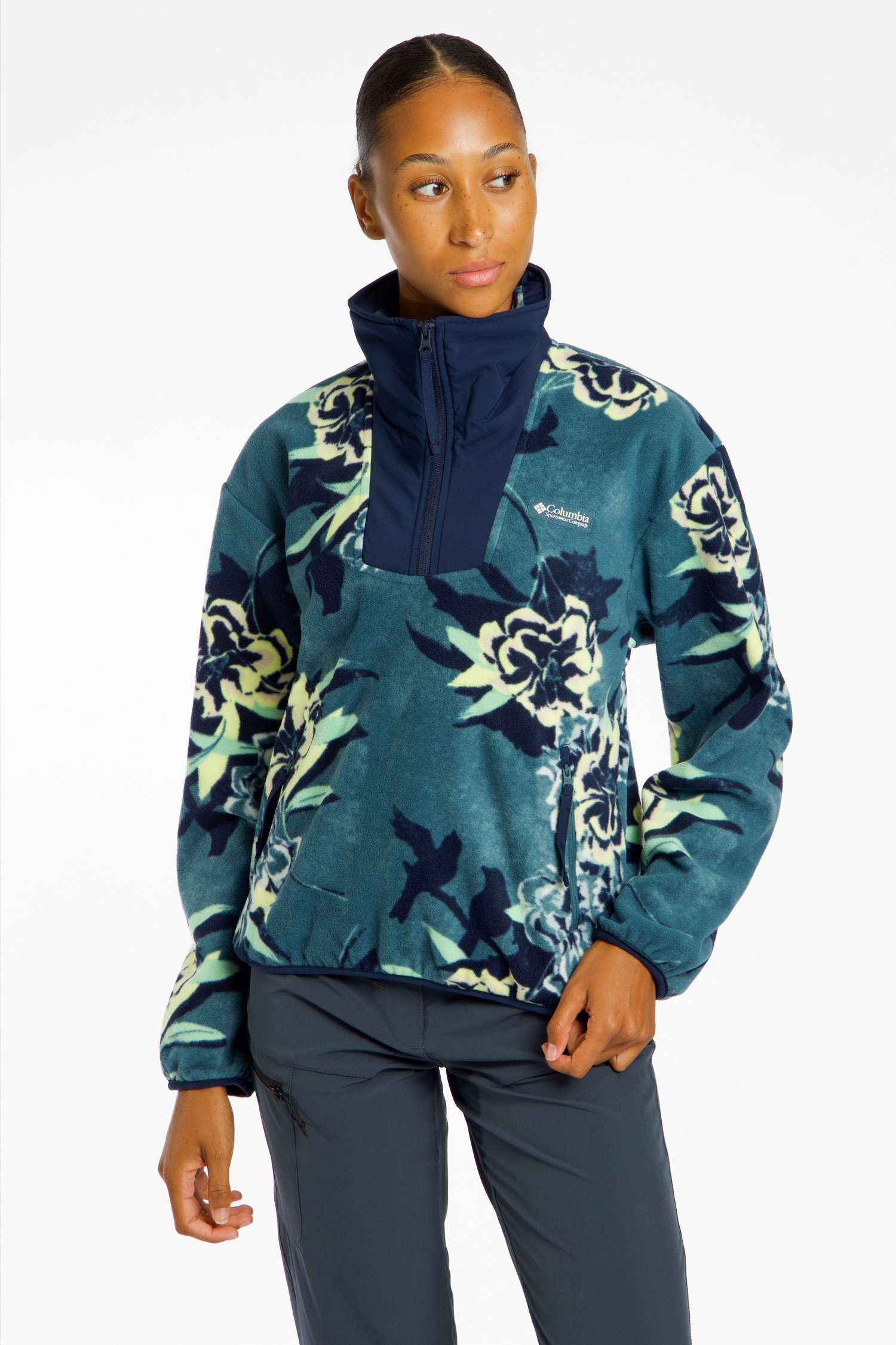 Image of Columbia Sequoia Grove™ Printed Half Zip Damen Midlayer Türkis, Damen, Größe: XL