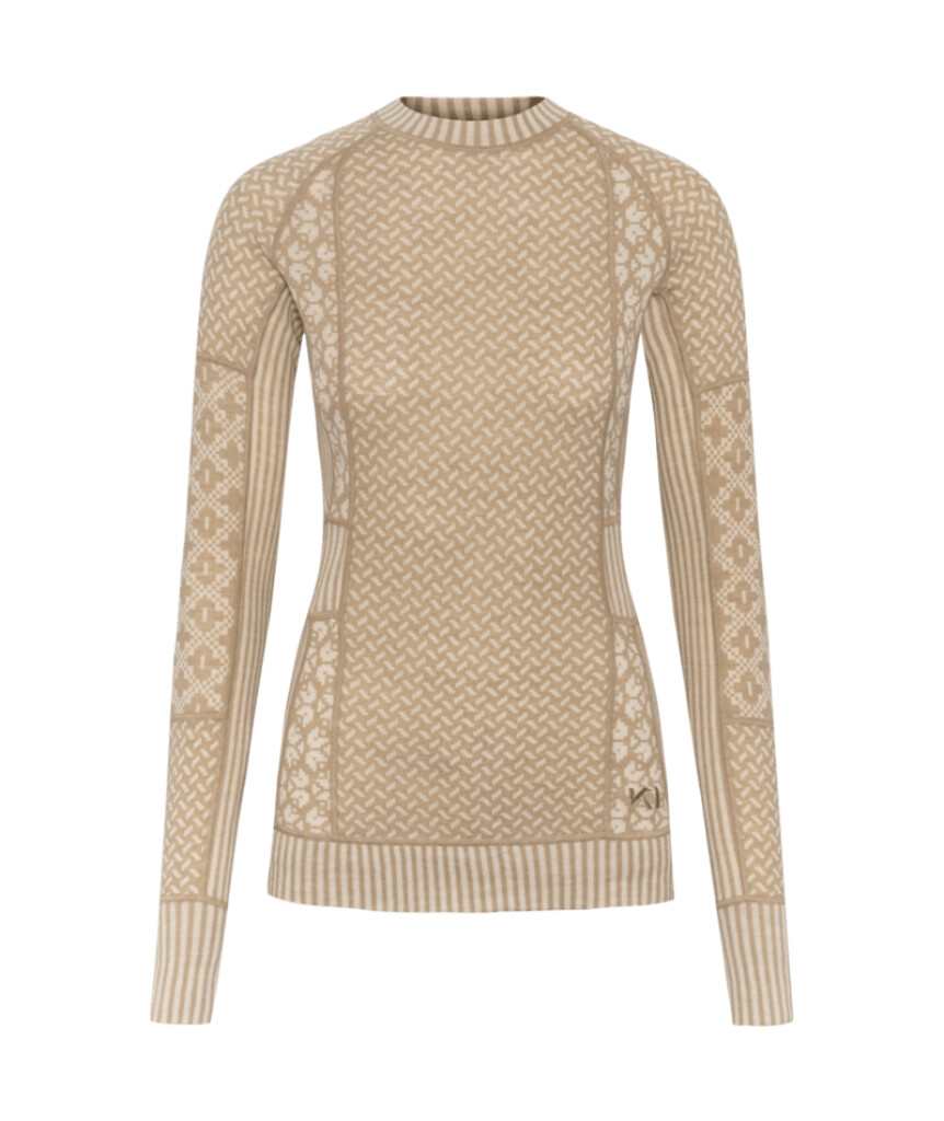 Image of Kari Traa Smekker Damen Thermo Longsleeve Beige, Damen, Größe: L