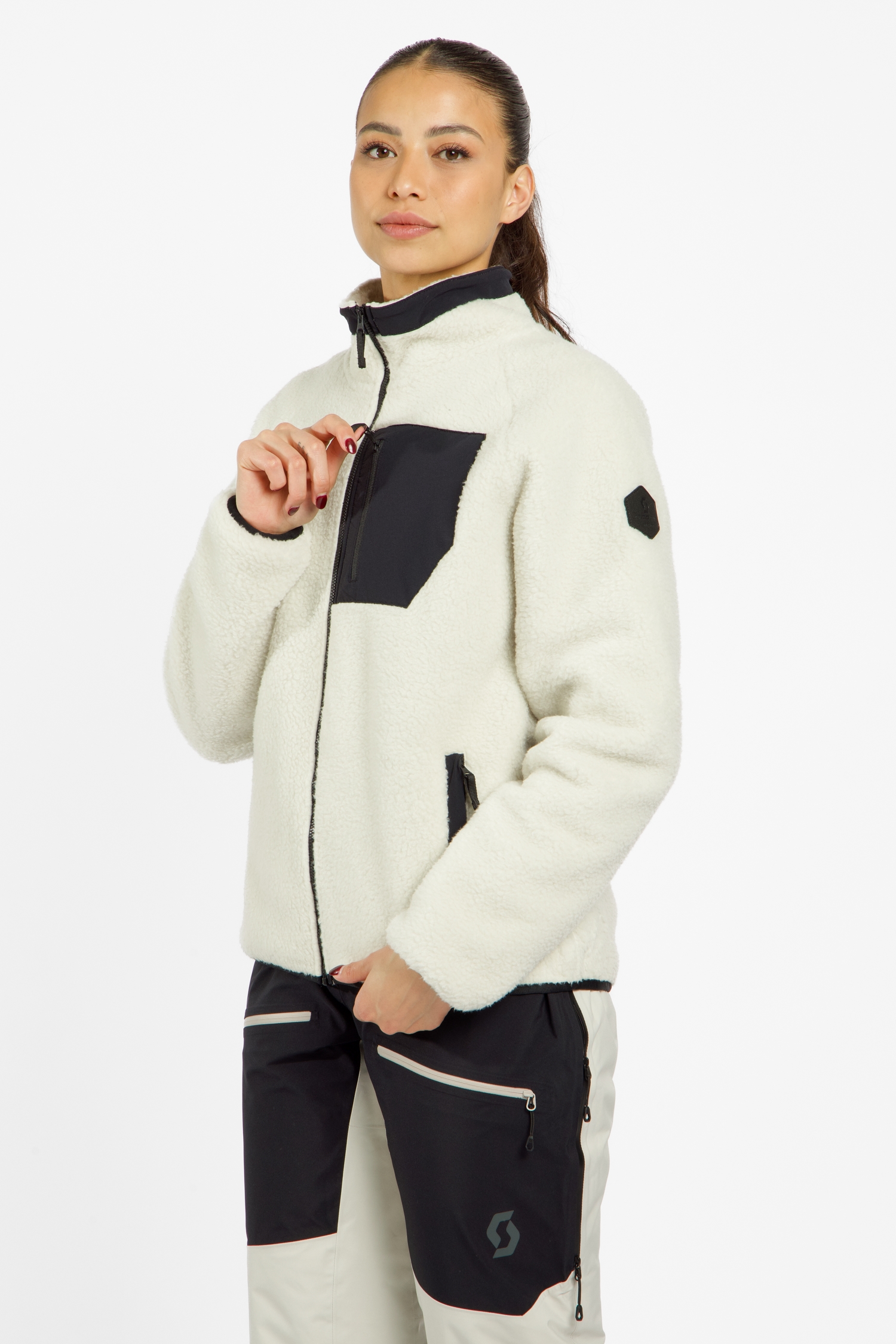 Image of SCOTT Defined Heritage Pile Damen Midlayer Weiss, Damen, Größe: L