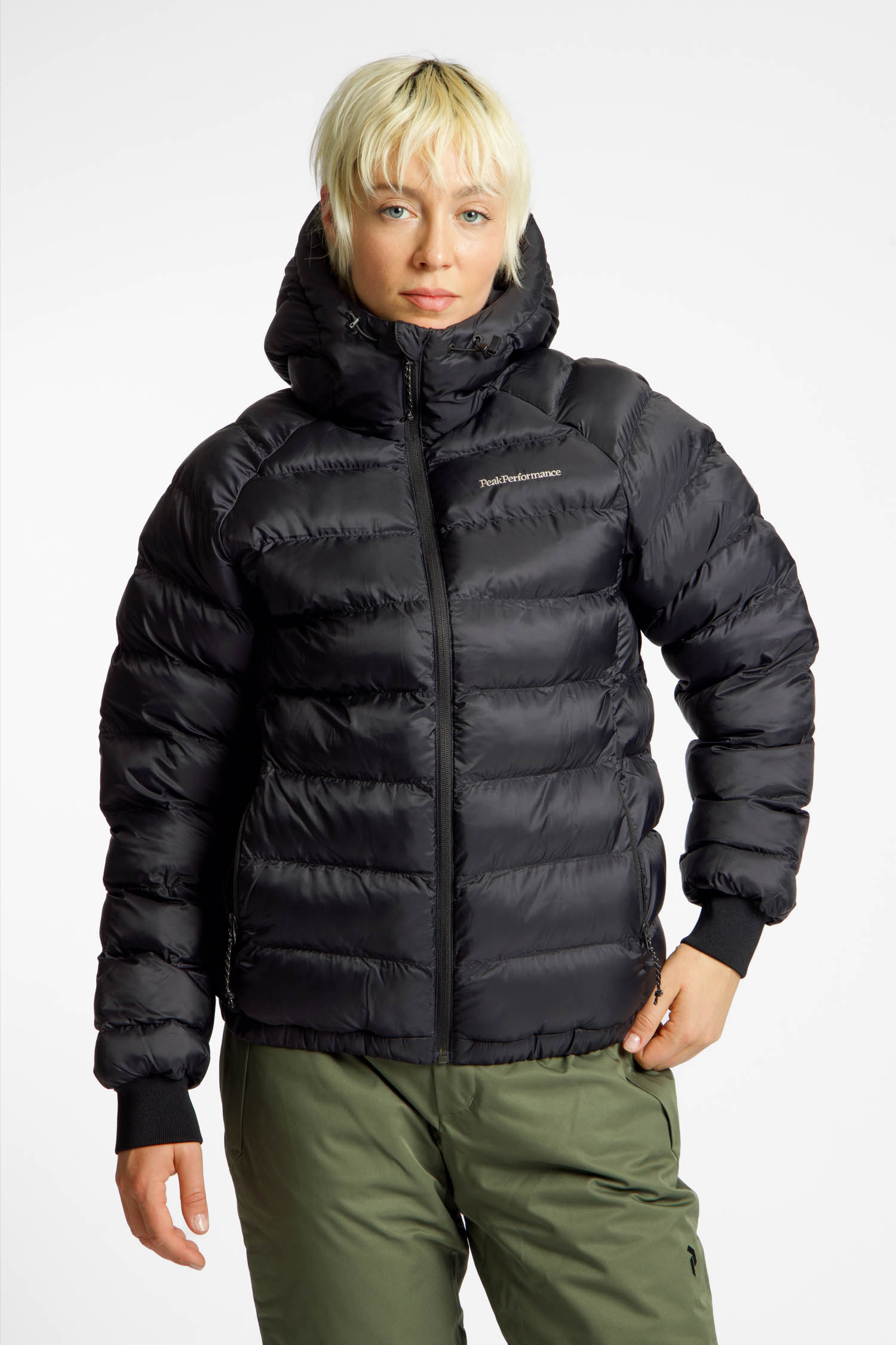 Image of PEAK PERFORMANCE Tomic Insulated Hood Damen Winterjacke Schwarz, Damen, Größe: L