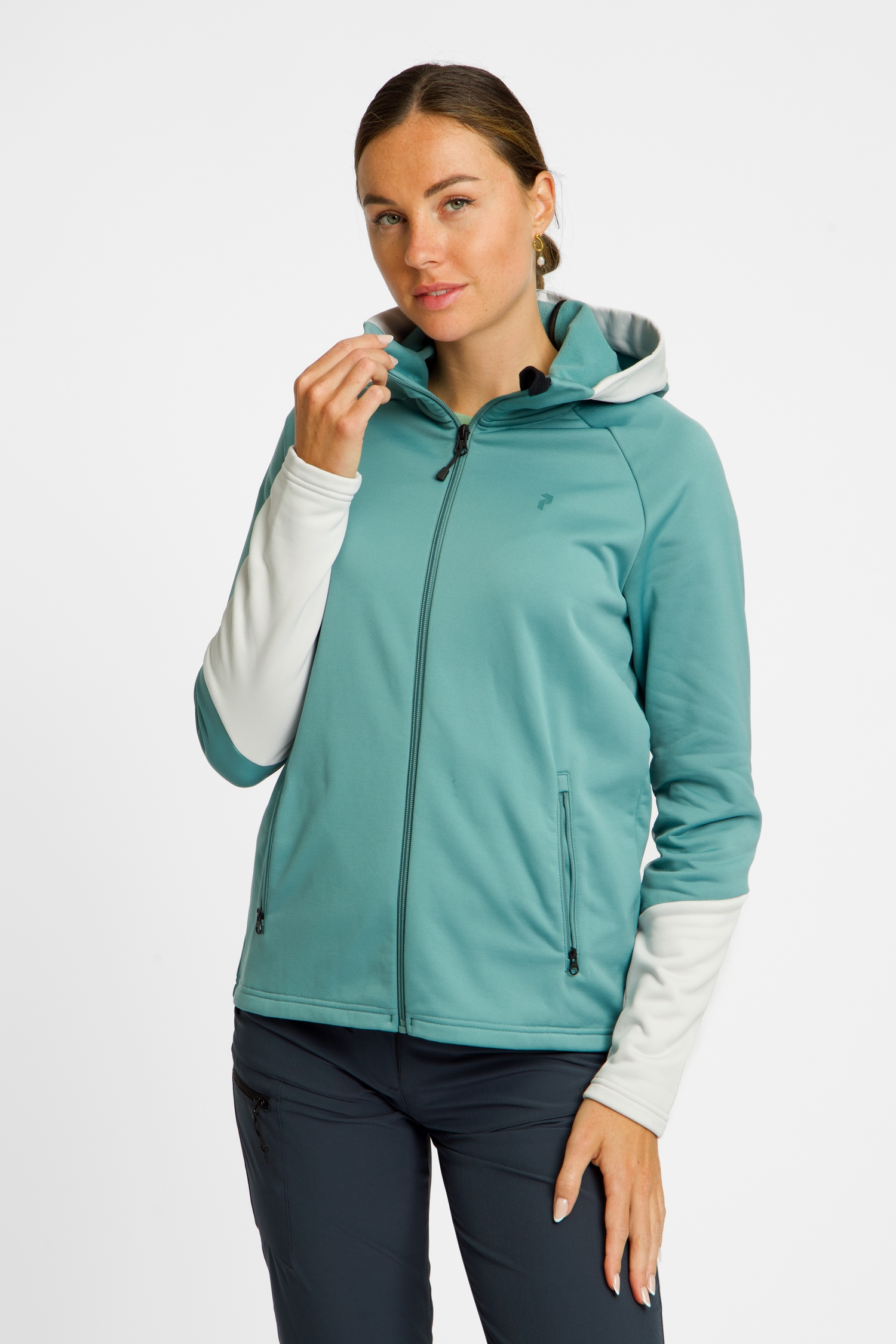 Image of PEAK PERFORMANCE Rider Essentials Zip Hood Damen Midlayer Türkis, Damen, Größe: L
