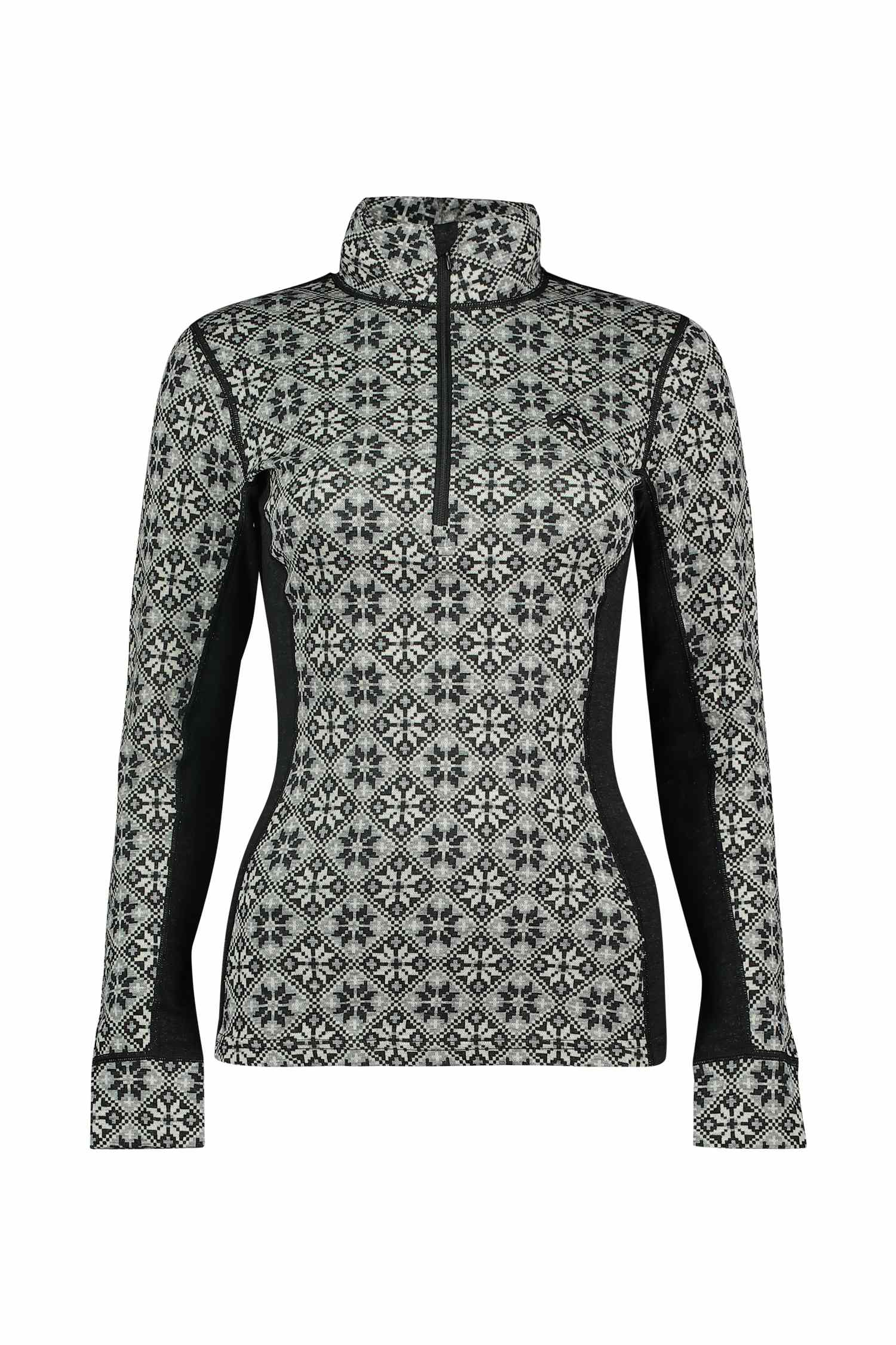 Image of Kari Traa Rose Merino Half-Zip Damen Thermo Longsleeve Schwarz, Damen, Größe: L