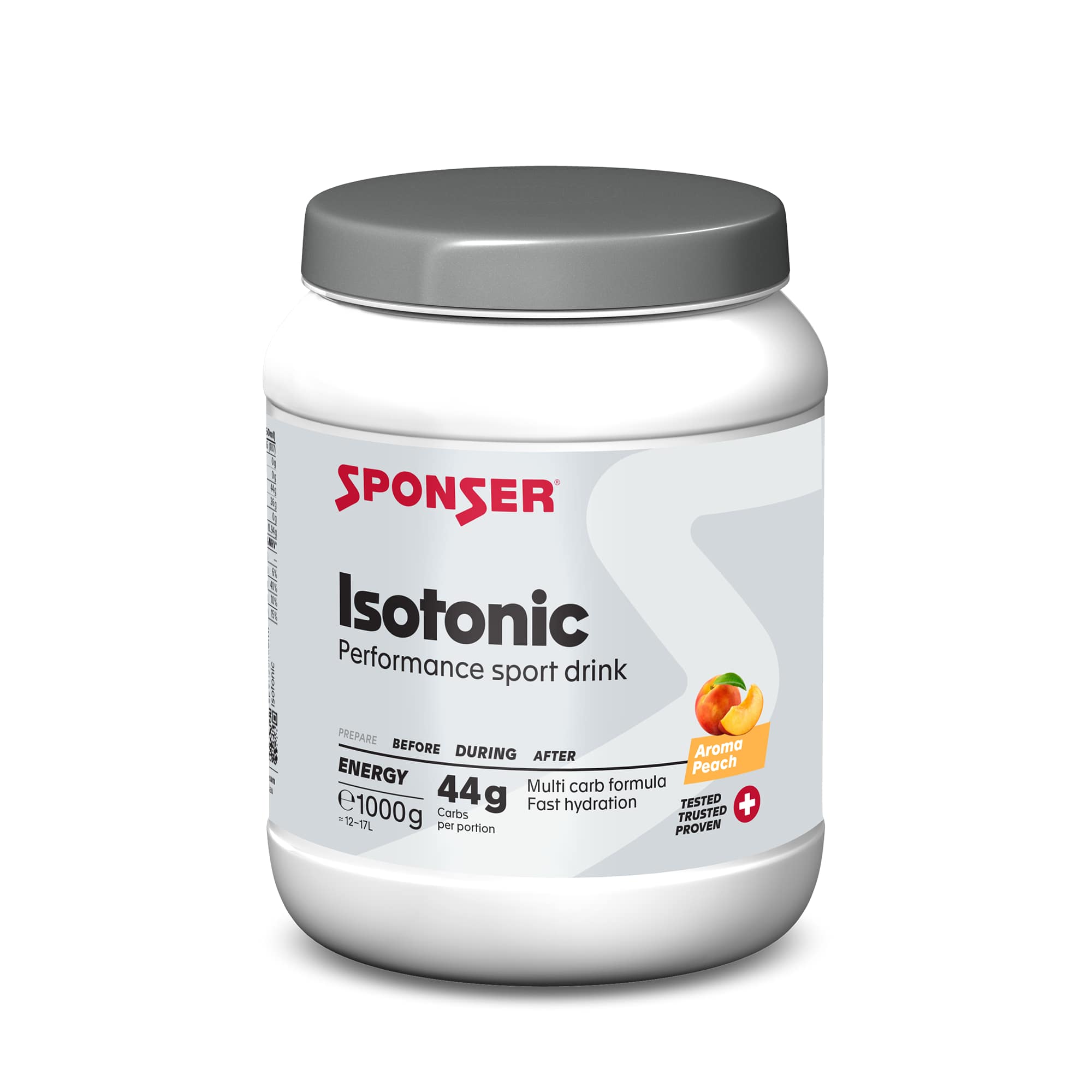 Image of Sponser Isotonic Peach 1000 g Getränkepulver Weiss, Herren, Größe: 0