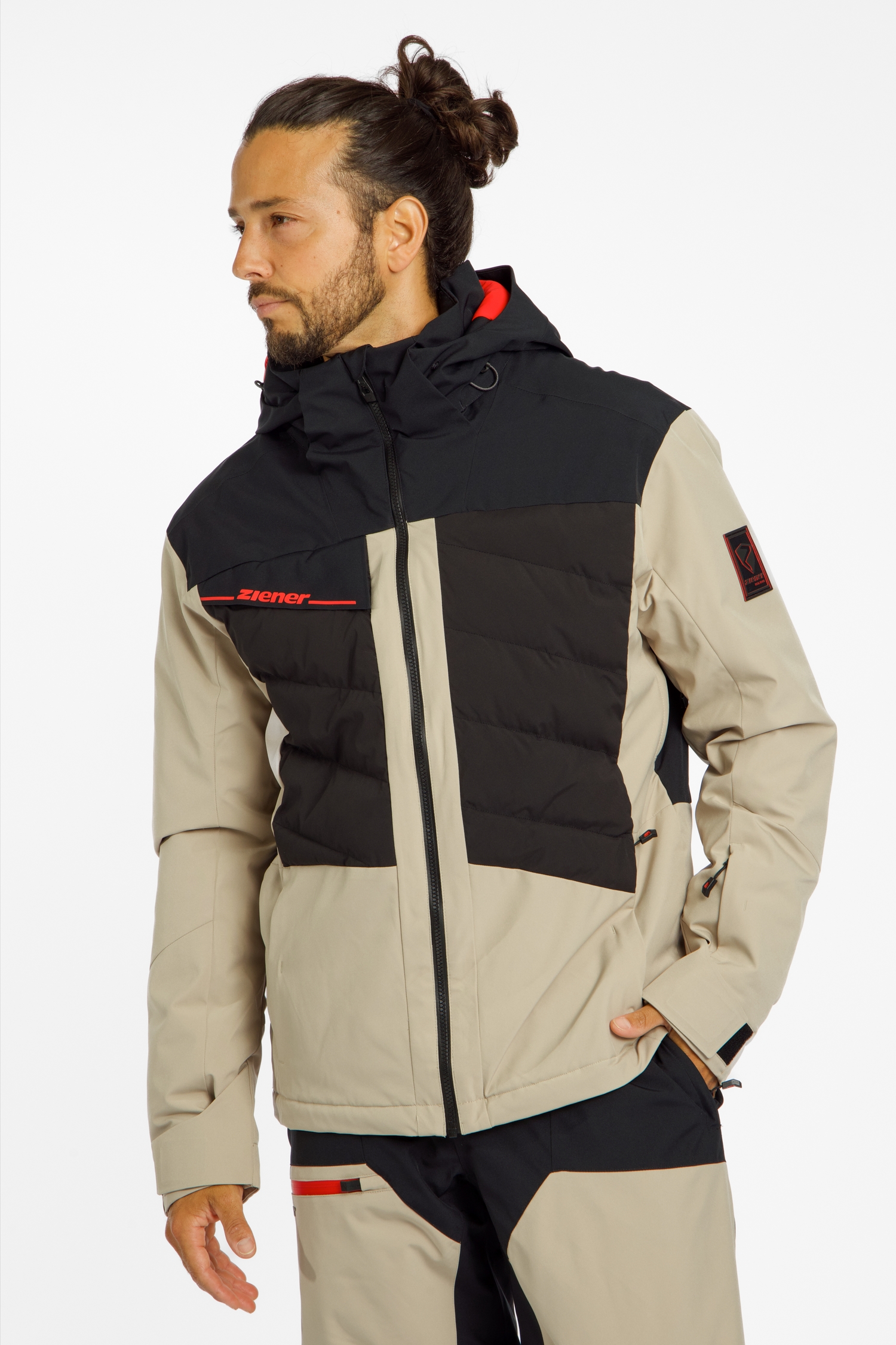 Image of ziener TIDAL-Z Herren Skijacke Beige, Herren, Größe: 54