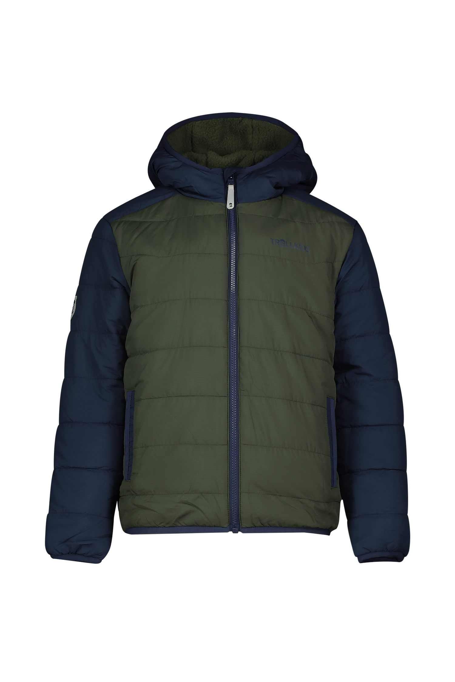 Image of Trollkids Sandvika Reversible Kinder Outdoorjacke Grün, , Größe: 116