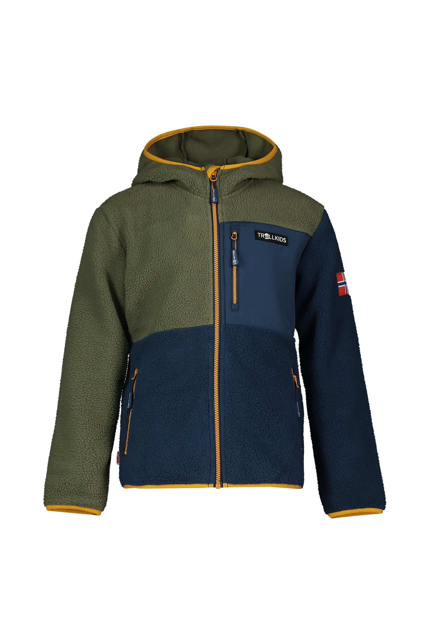 Image of Trollkids Aurlandsfjord Kinder Midlayer Grün, , Größe: 140