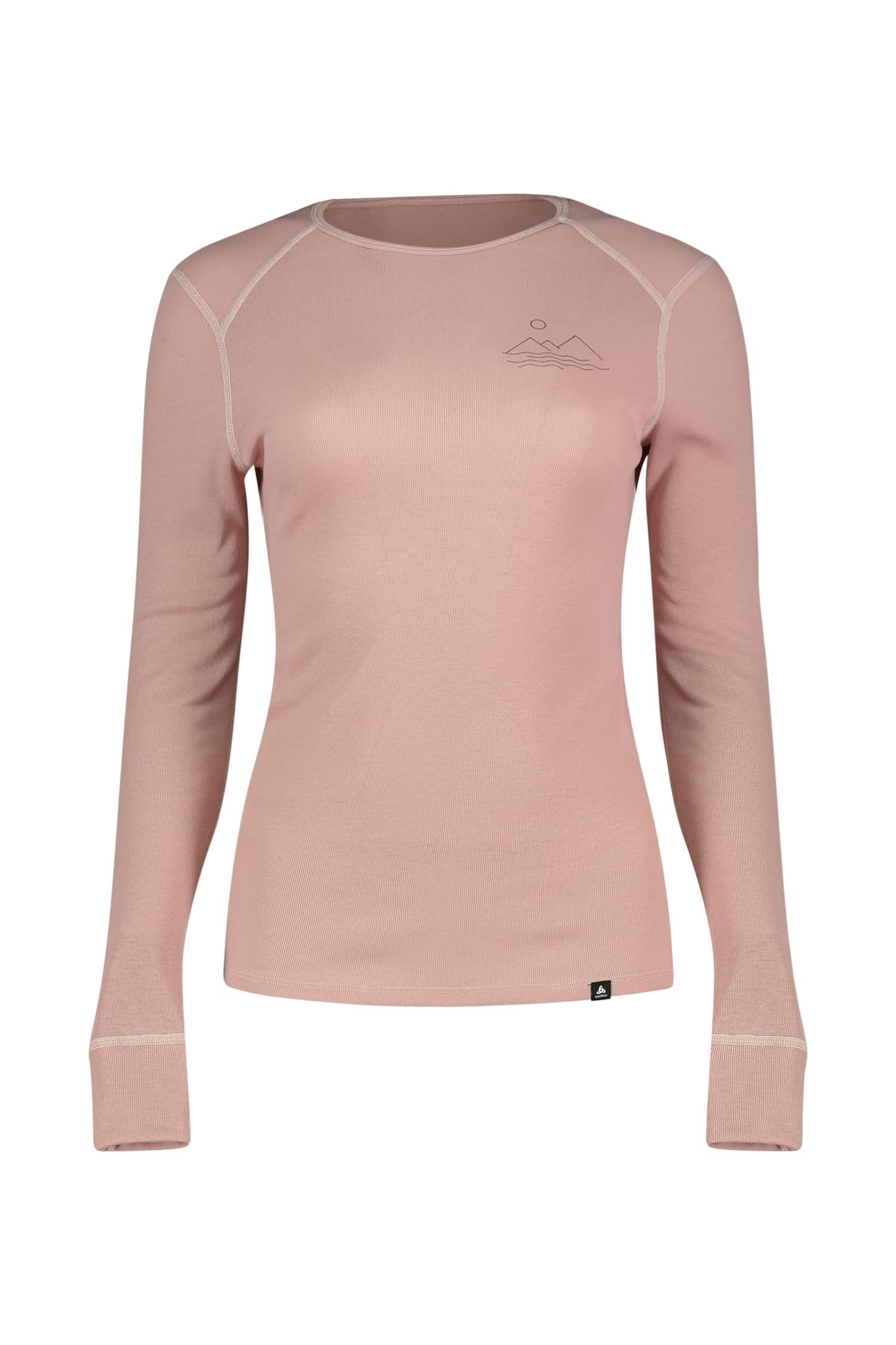 Odlo Active Warm Special Mountain Print Damen Thermo Longsleeve Rosa, Damen, Größe: XL