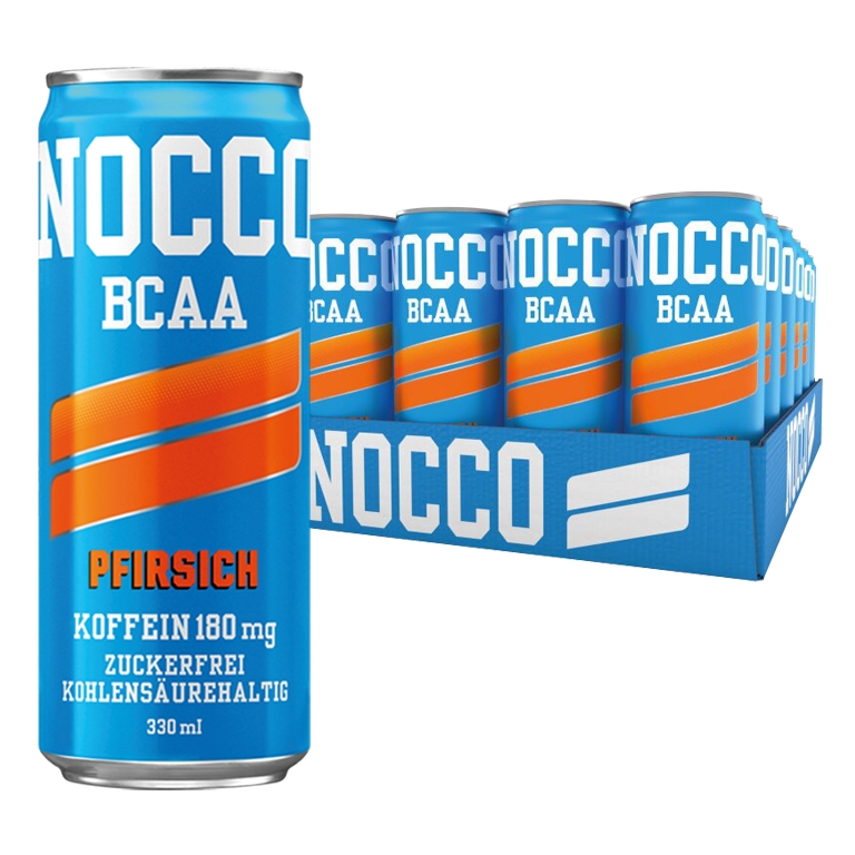 Image of NOCCO BCAA Pfirsich 24 x 330 ml Sportgetränk Blau, Herren, Größe: 0
