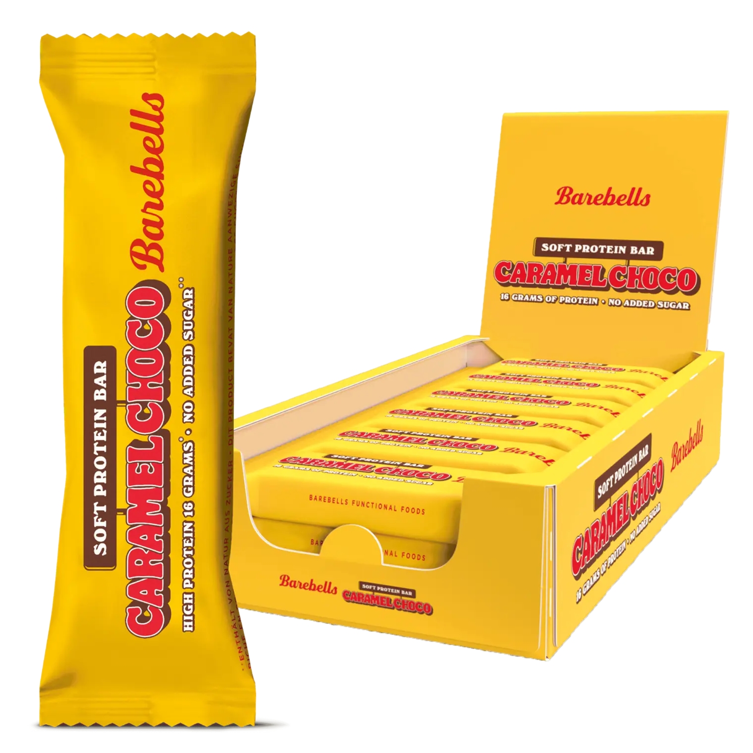 Image of Barebells Soft Bar Caramel Choco 12 x 55 g Sportriegel Gelb, Herren, Größe: 0