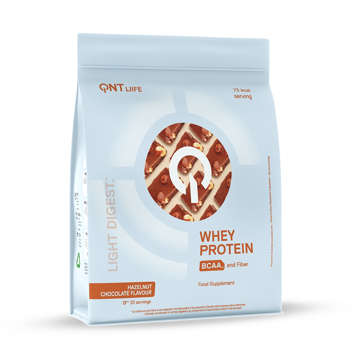 Image of QNT Light Digest Whey Hazelnut Chocolate 500 g Proteinpulver Braun, Herren, Größe: 0