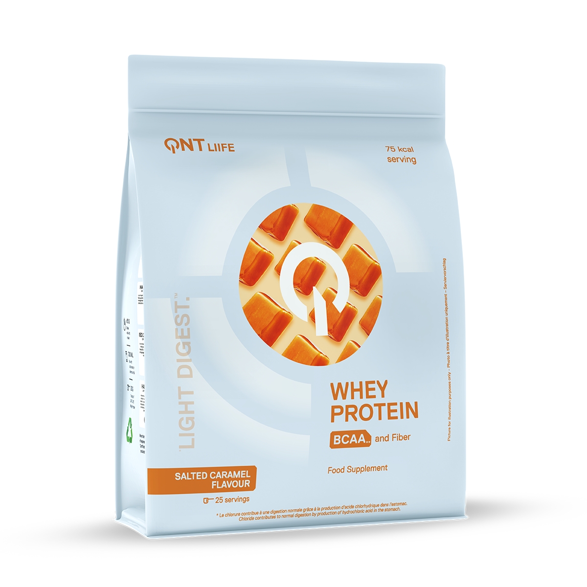 Image of QNT Light Digest Whey Salted Caramel 500 g Proteinpulver Weiss, Herren, Größe: 0