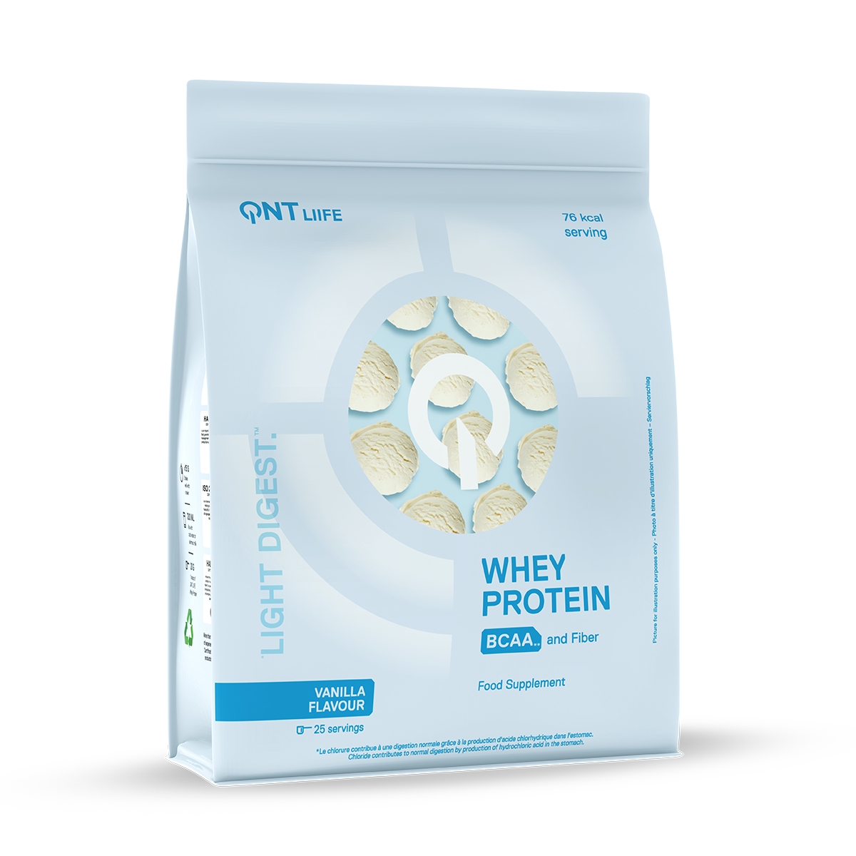 Image of QNT Light Digest Whey Vanilla 500 g Proteinpulver Weiss, Herren, Größe: 0