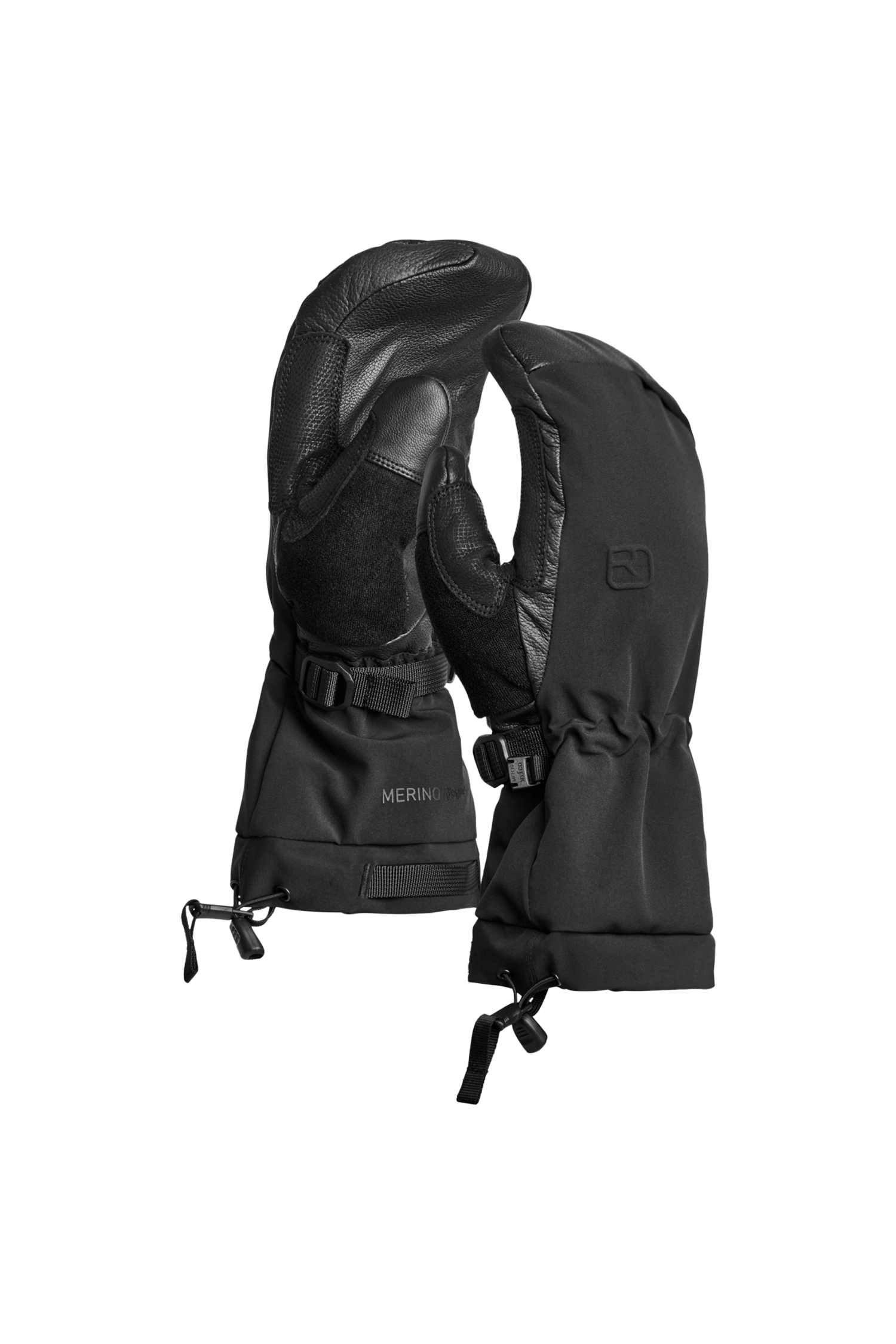 Image of Ortovox Merino Freeride Mitten Herren Fausthandschuh Schwarz, Herren, Größe: M