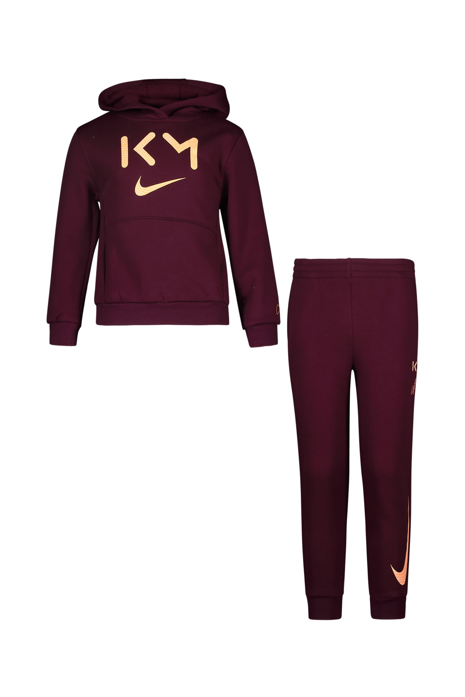 Image of Nike Kylian Mbappé Fleece Kinder Fussballset Rot, , Größe: 104