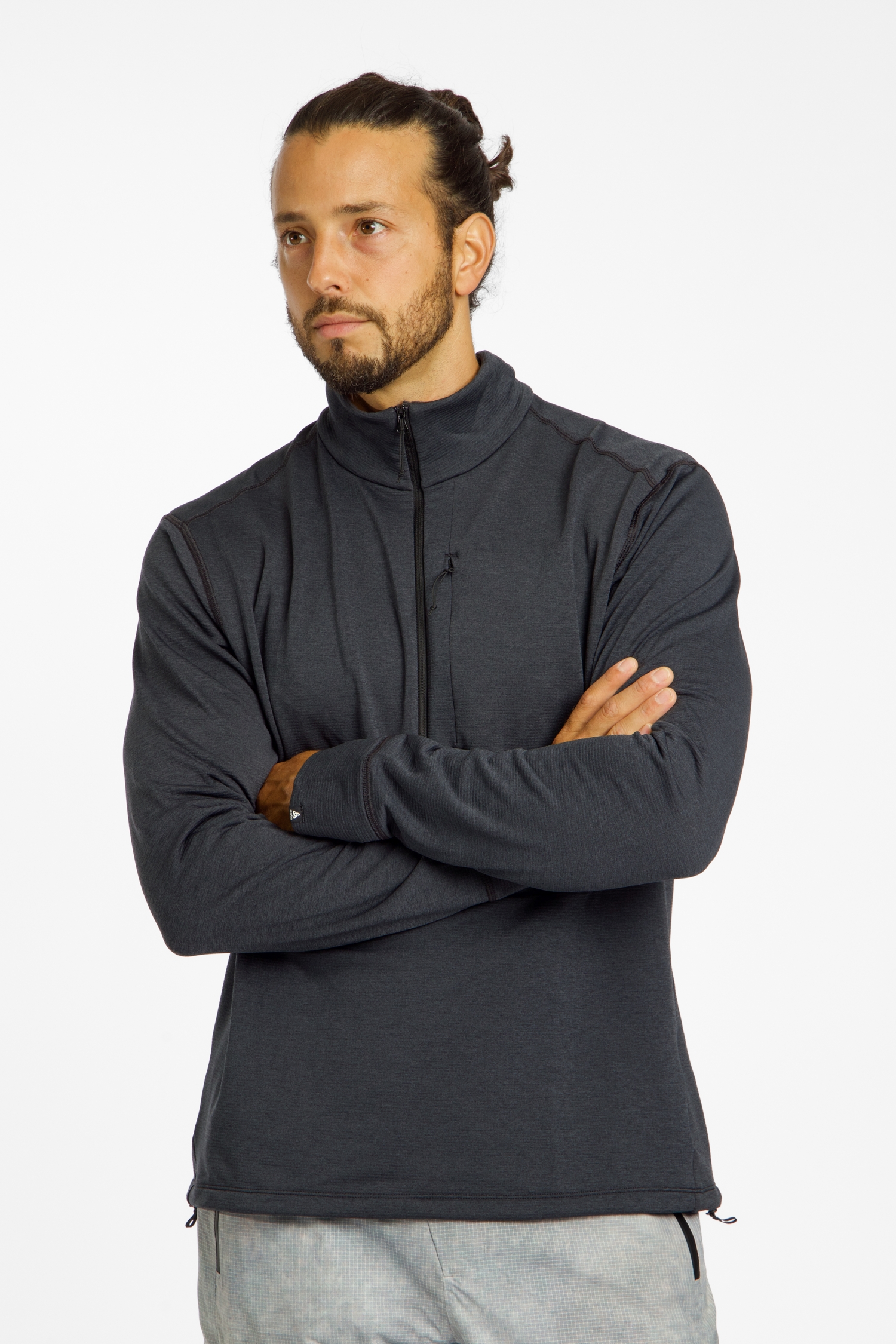 Image of Odlo Grid Fleece Herren Midlayer Schwarz, Herren, Größe: L