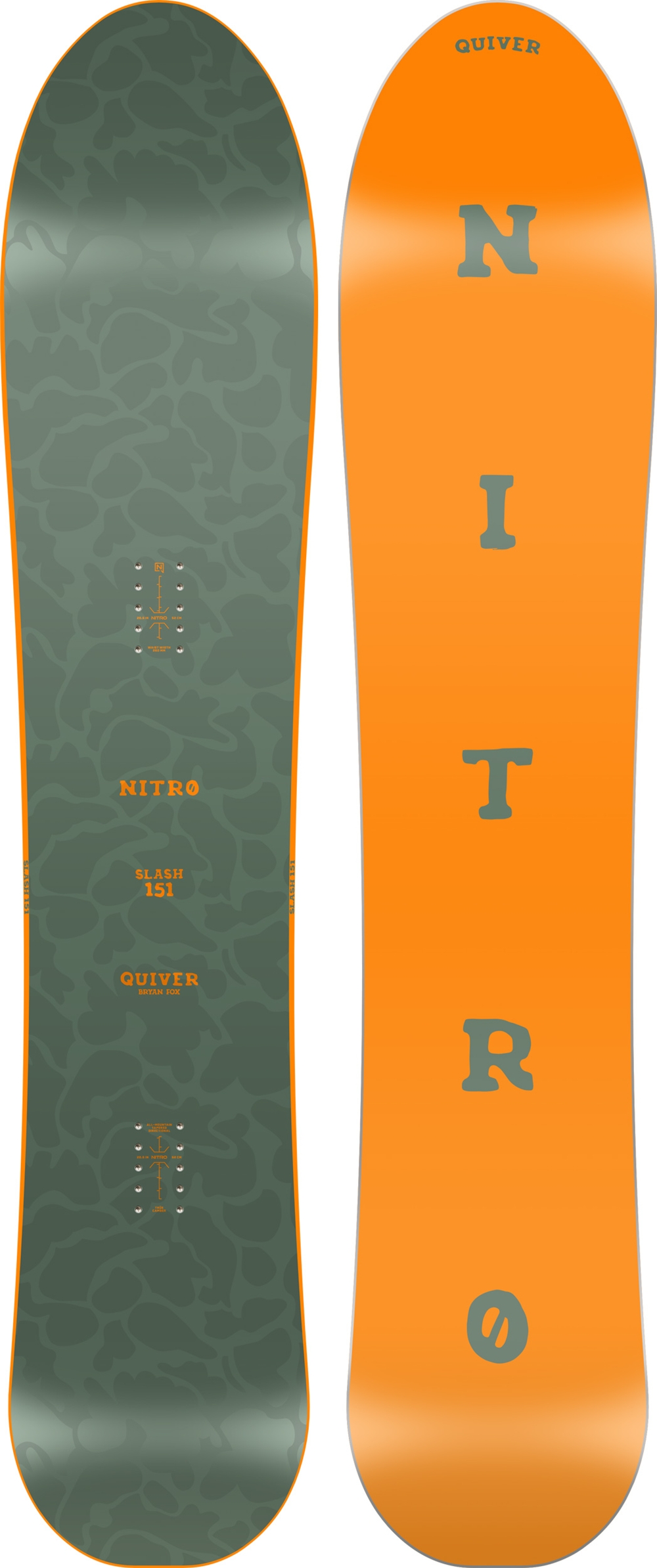 Nitro Slash Snowboard 25/26 Grün, Herren, Größe: 156