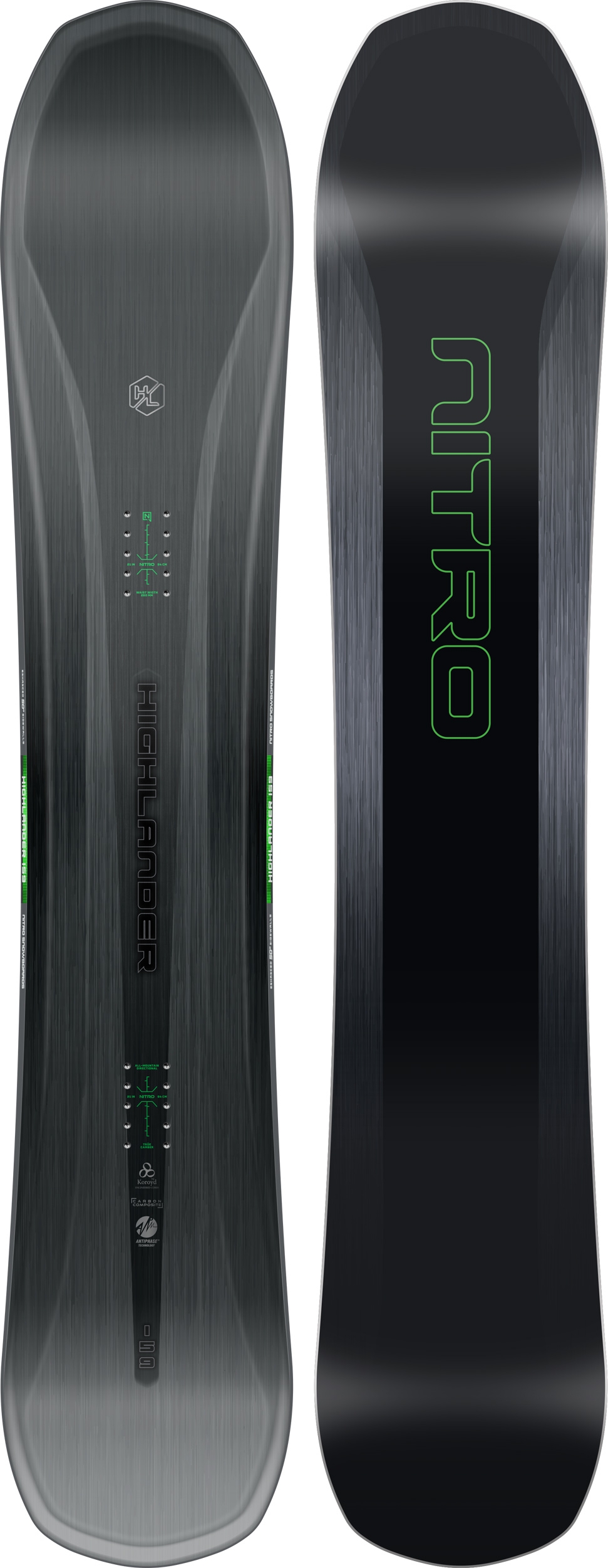 Nitro Highlander Snowboard 25/26 Grau, Herren, Größe: 156