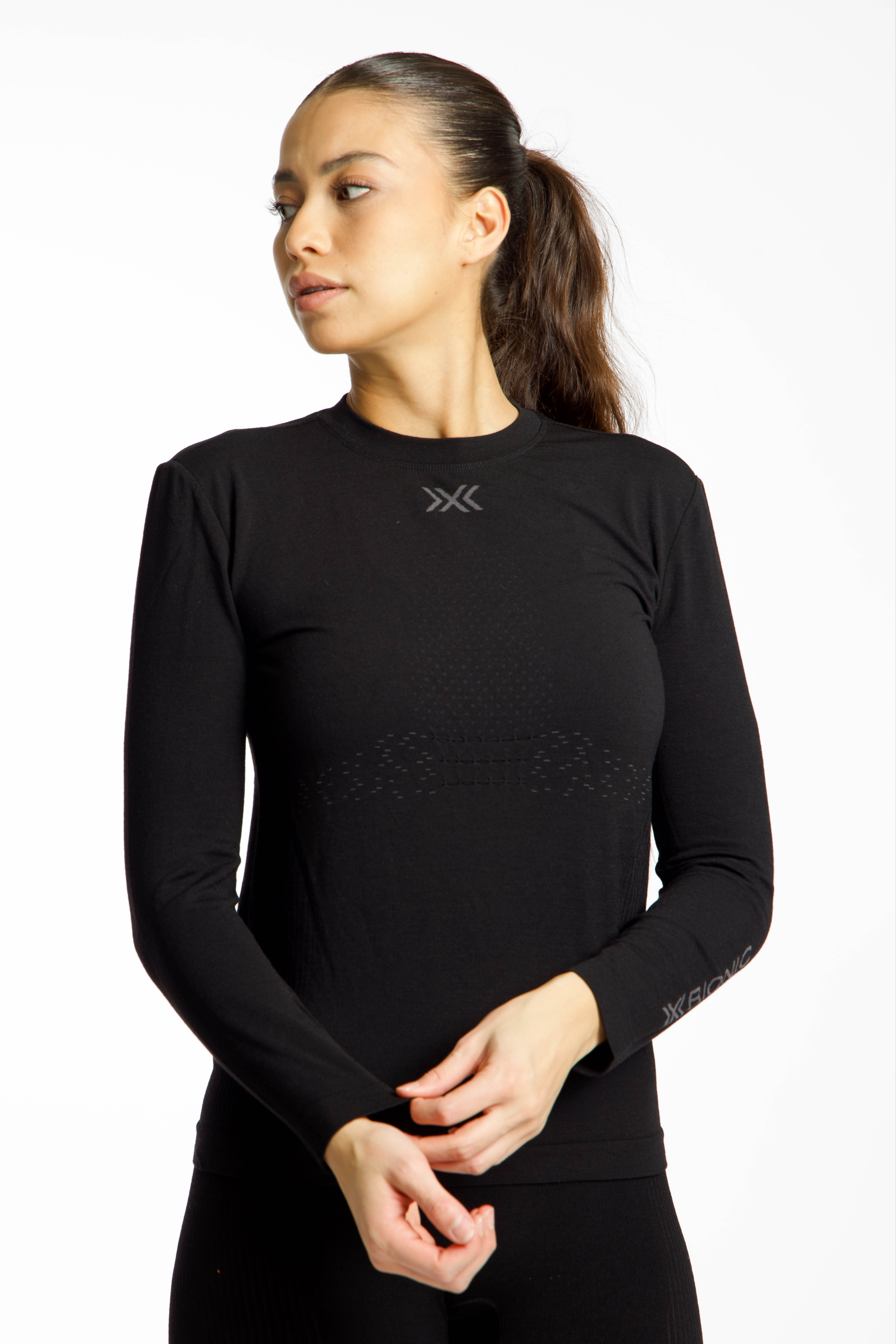Image of X Bionic Mightywool Damen Thermo Longsleeve Schwarz, Damen, Größe: L