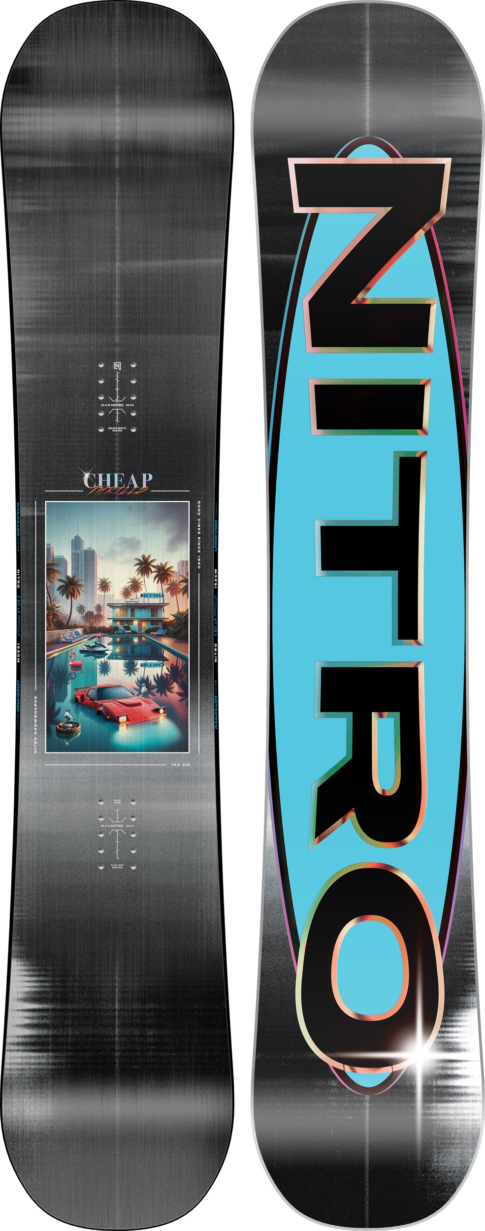 Image of Nitro Cheap Thrills Snowboard 25/26 Schwarz, Herren, Größe: 155W