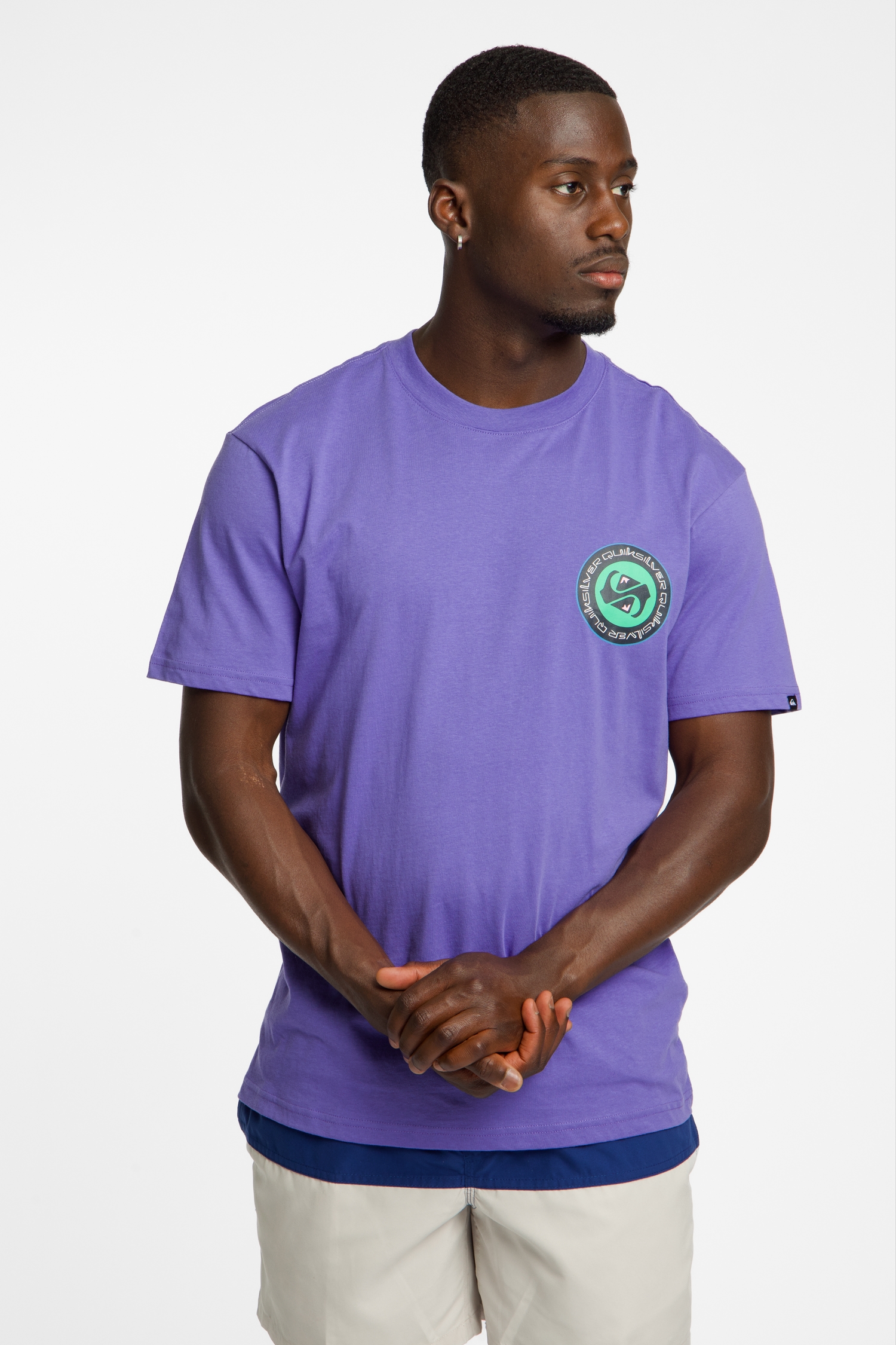 Image of Quiksilver Circle Back Herren T-Shirt Lila, Herren, Größe: S