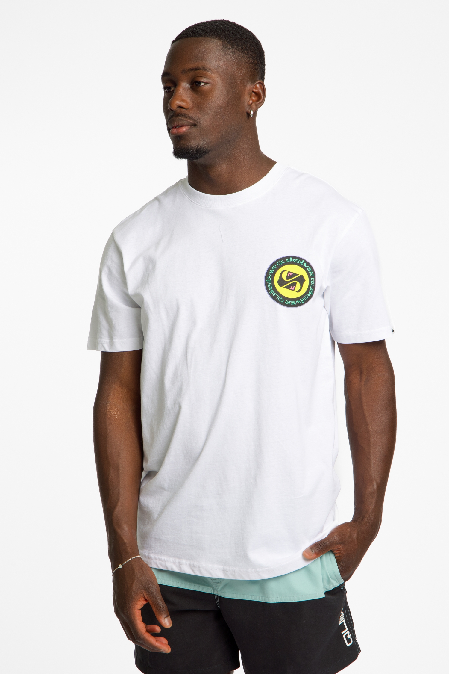 Image of Quiksilver Circle Back Herren T-Shirt Weiss, Herren, Größe: S